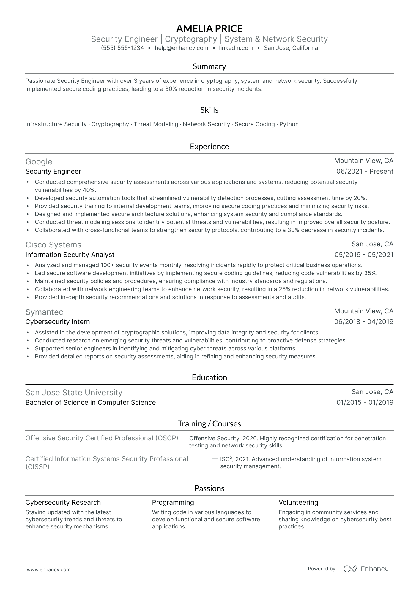 Infrastructure Security Engineer Resume Example Resume Example