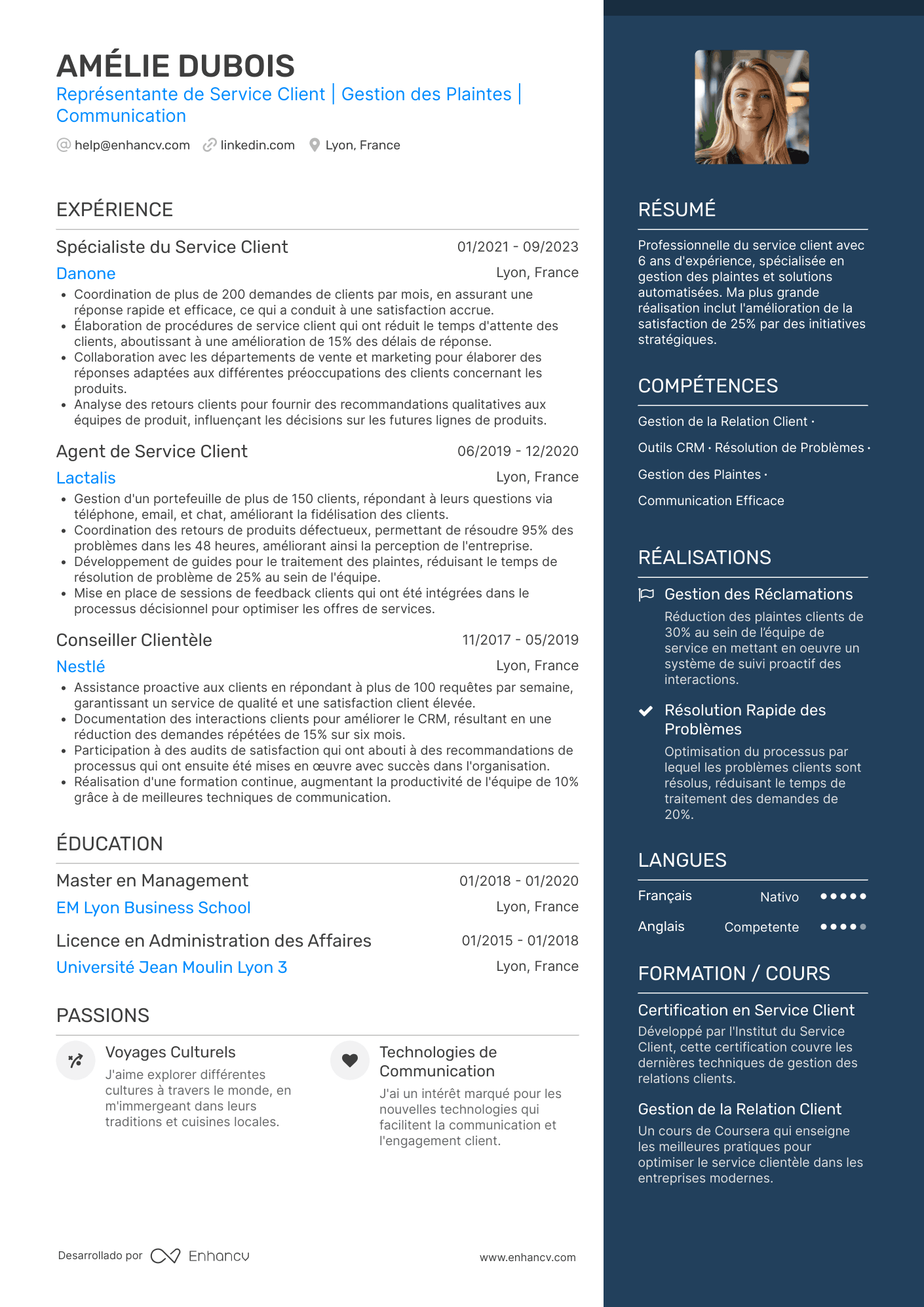 Service Client CV