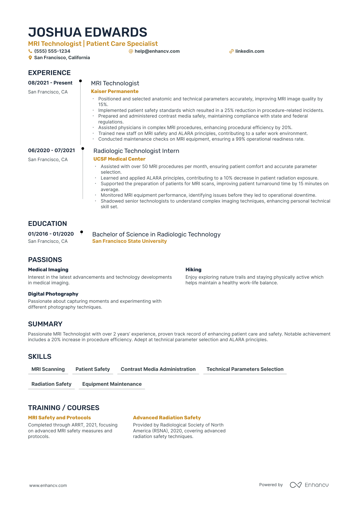 Medical Imaging Technologist Resume Example Resume Example