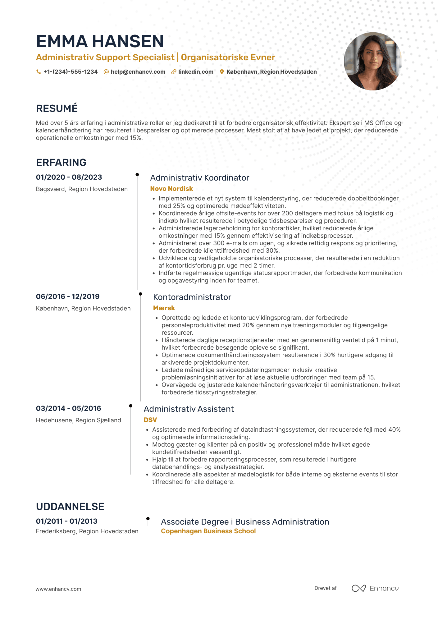 Administrativ assistent CV