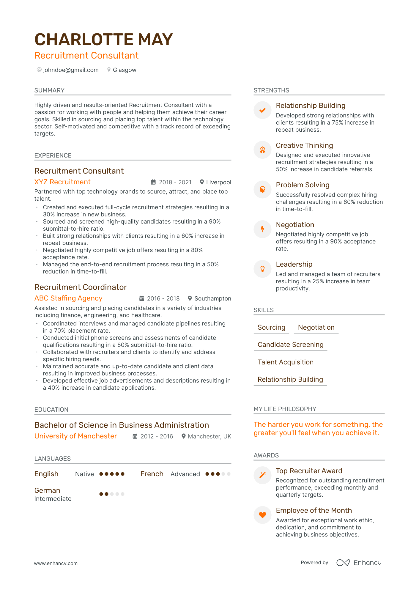 3 Consultant CV Examples for 2024