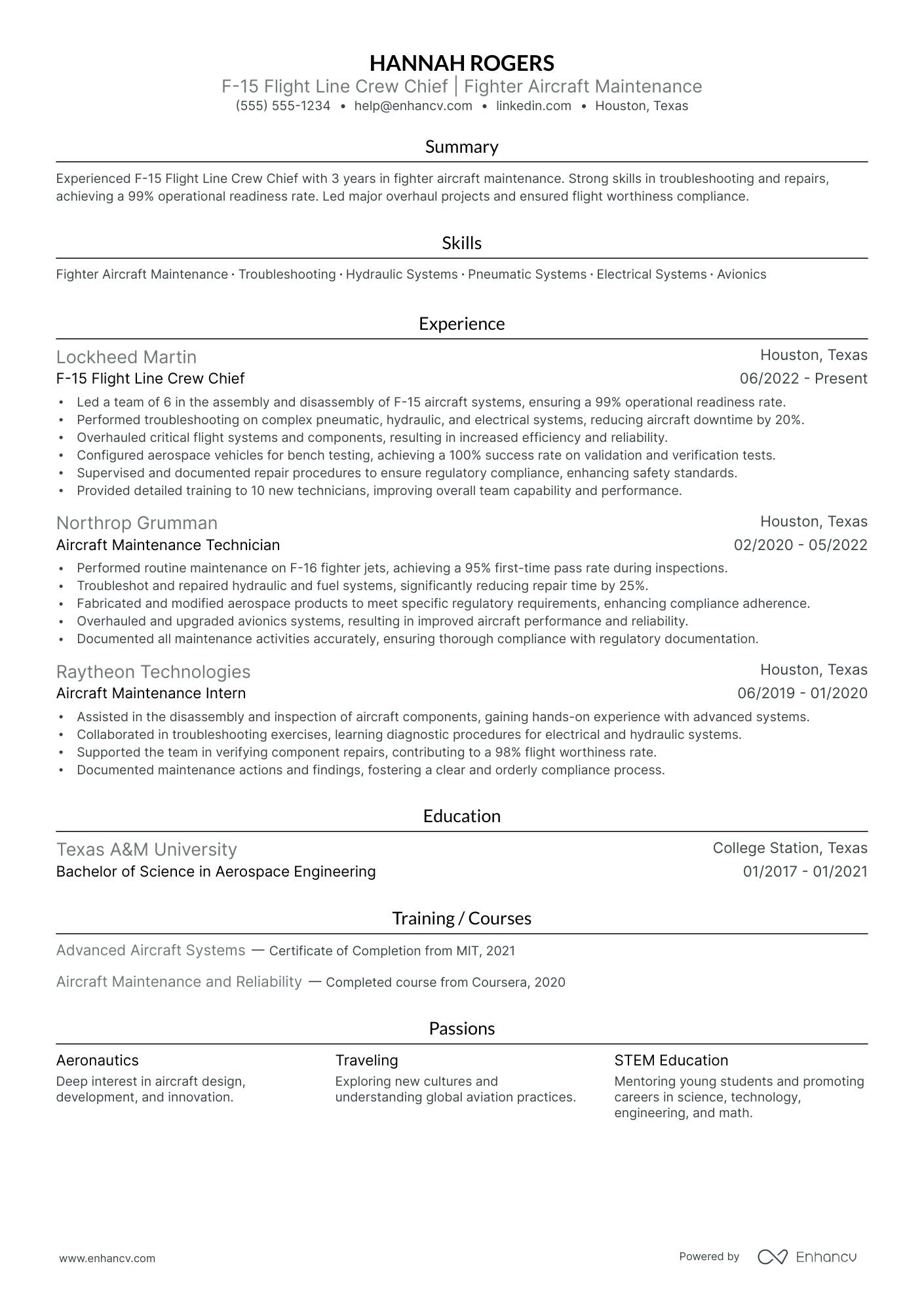 Chief Flight Attendant resume example