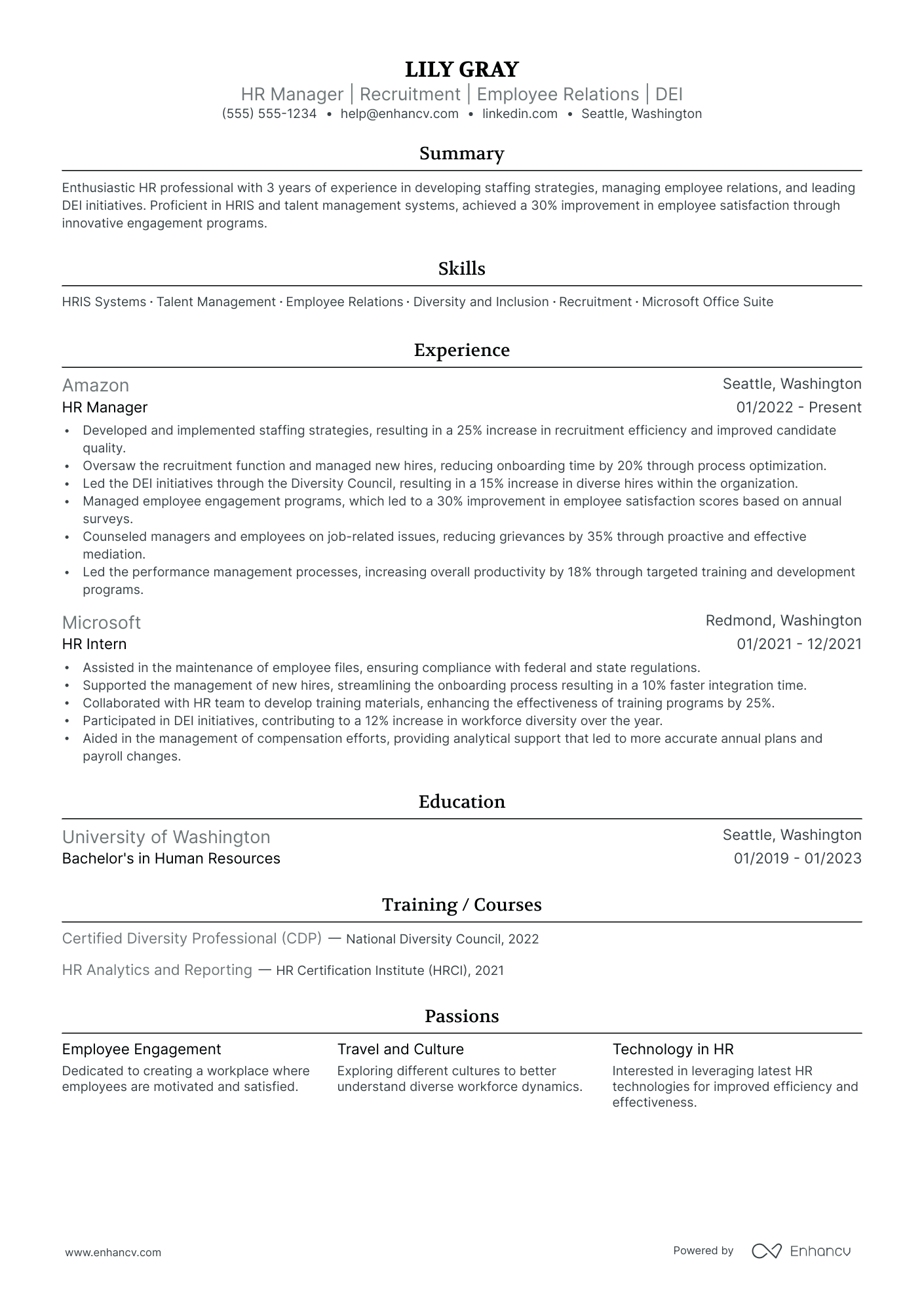 HR Director resume example