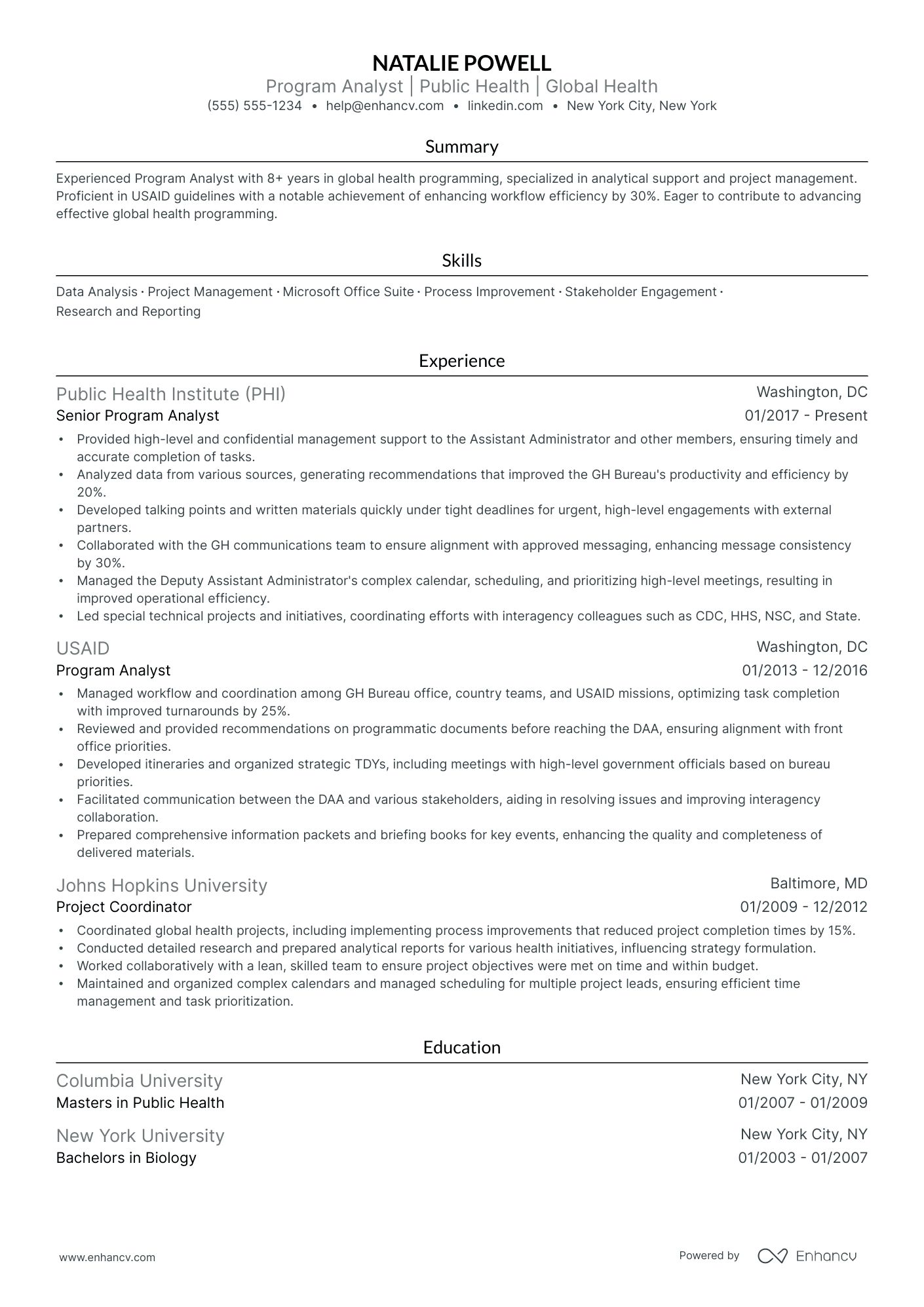 Junior Front Office Assistant resume example