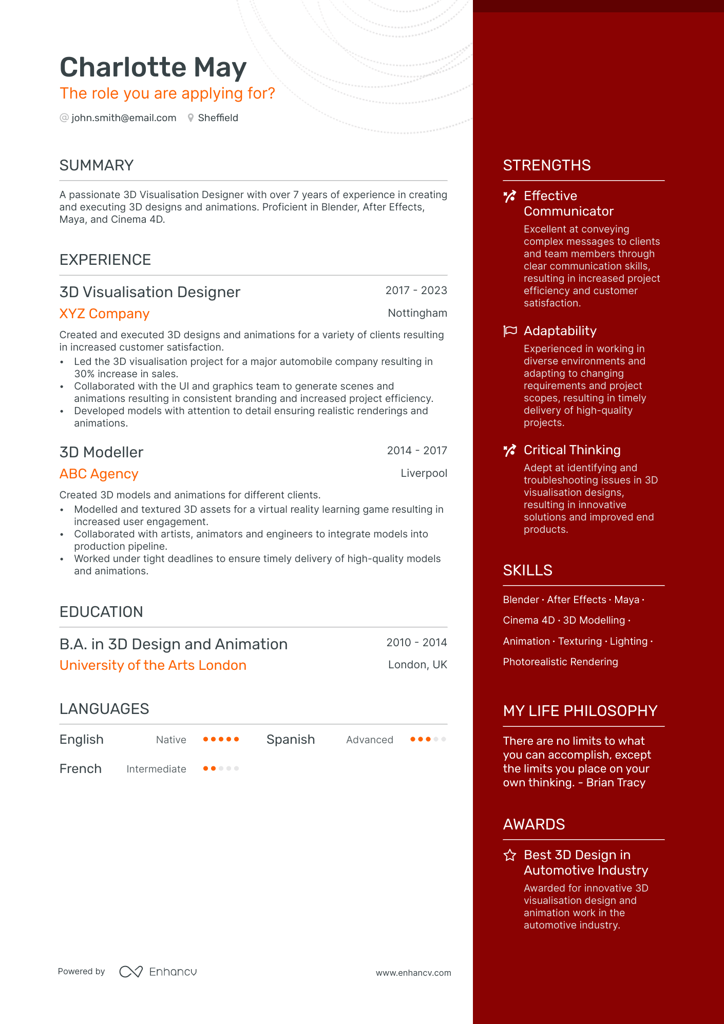 3 3d Artist CV Examples For 2024   Image 