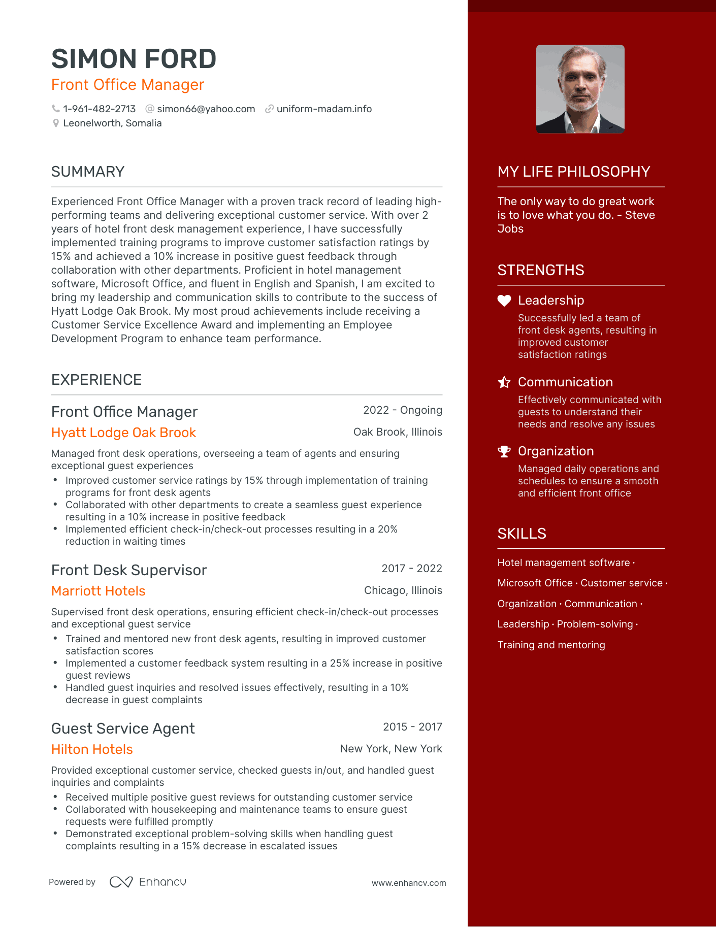 3 Front Office Manager Resume Examples How To Guide For 2024