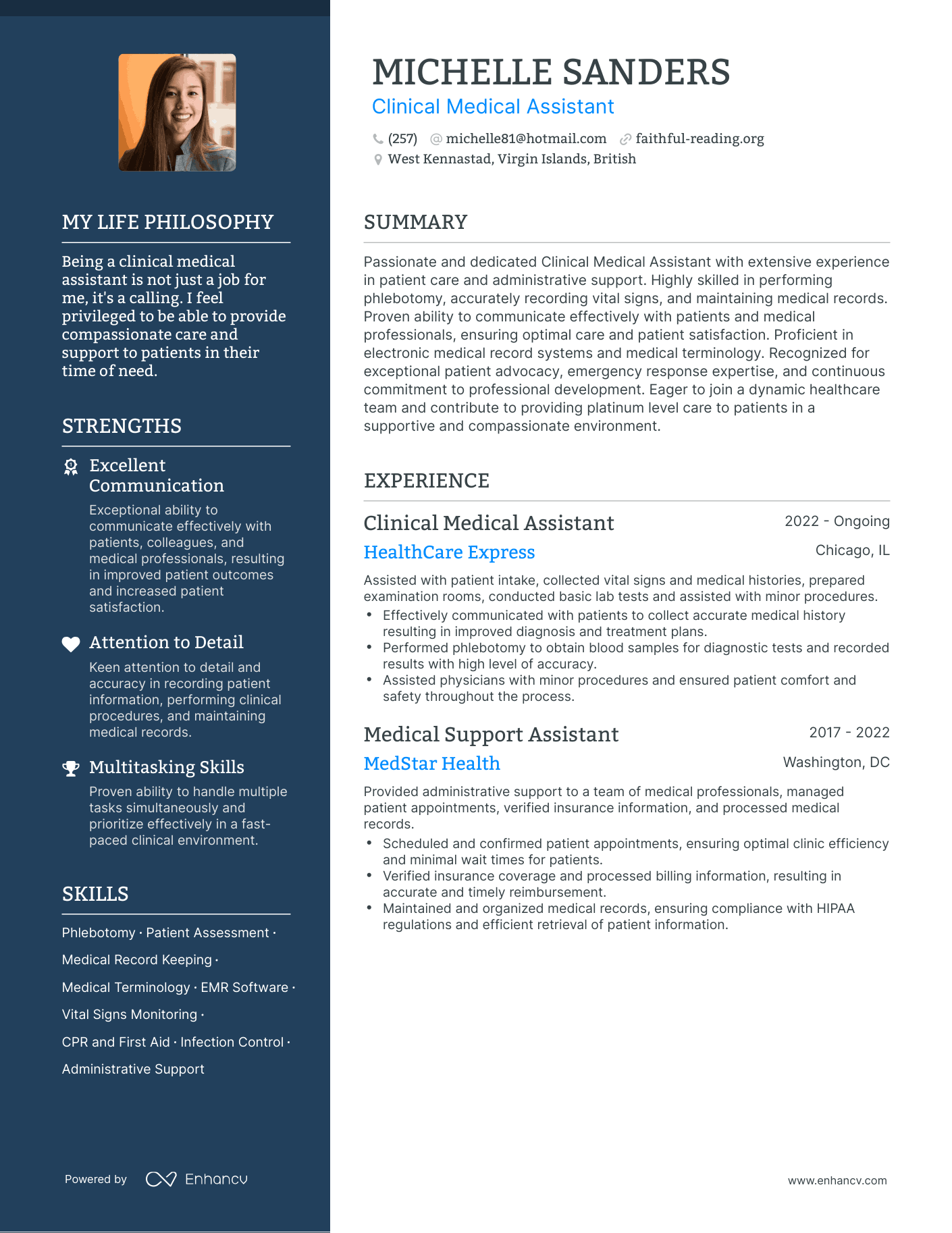 Creative Clinical Medical Assistant Resume Example