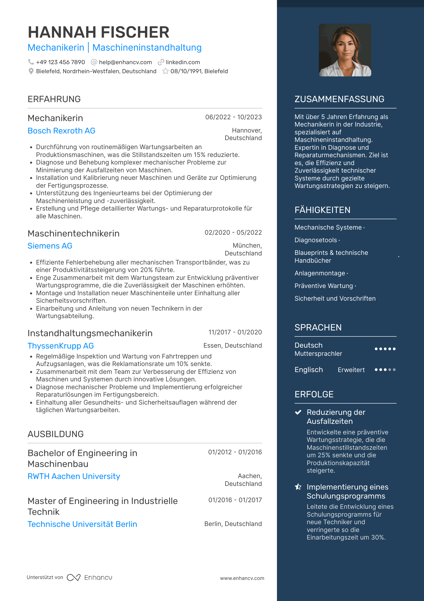 Mechaniker CV