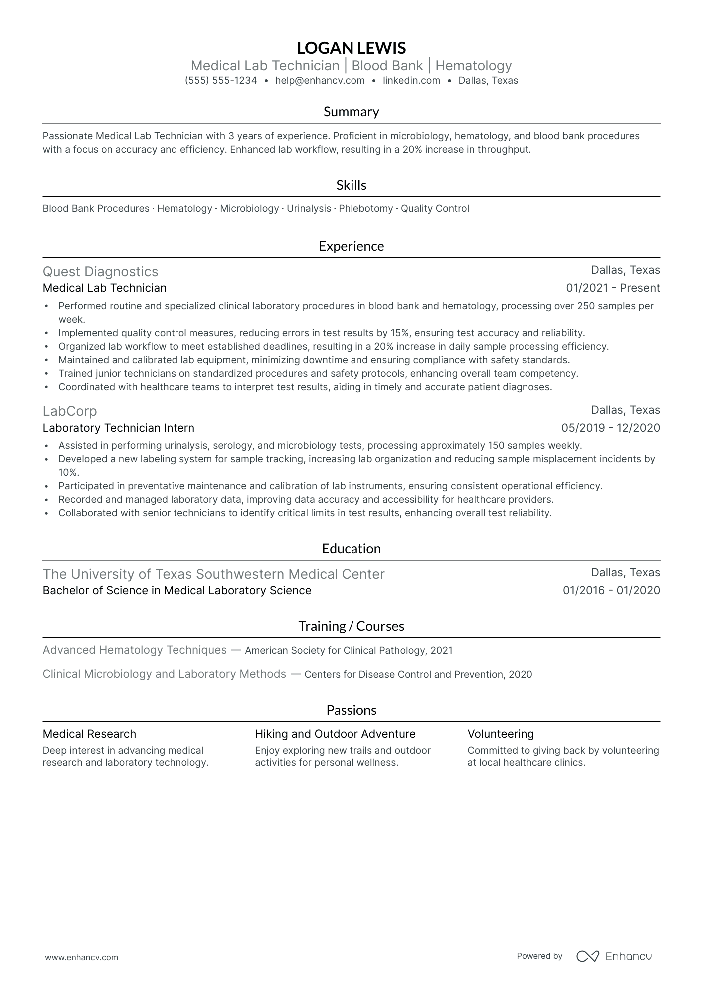 Medical Technologist in Hematology Resume Example Resume Example