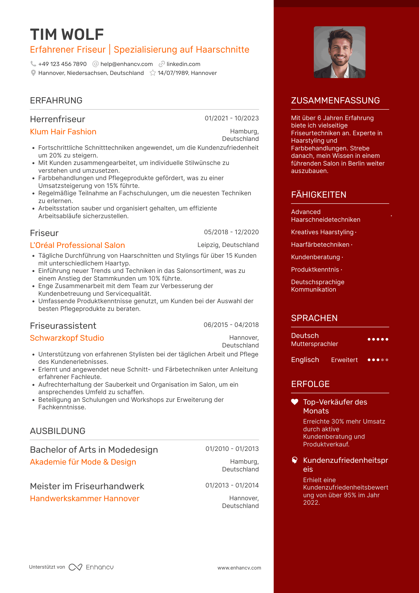 Friseurin CV