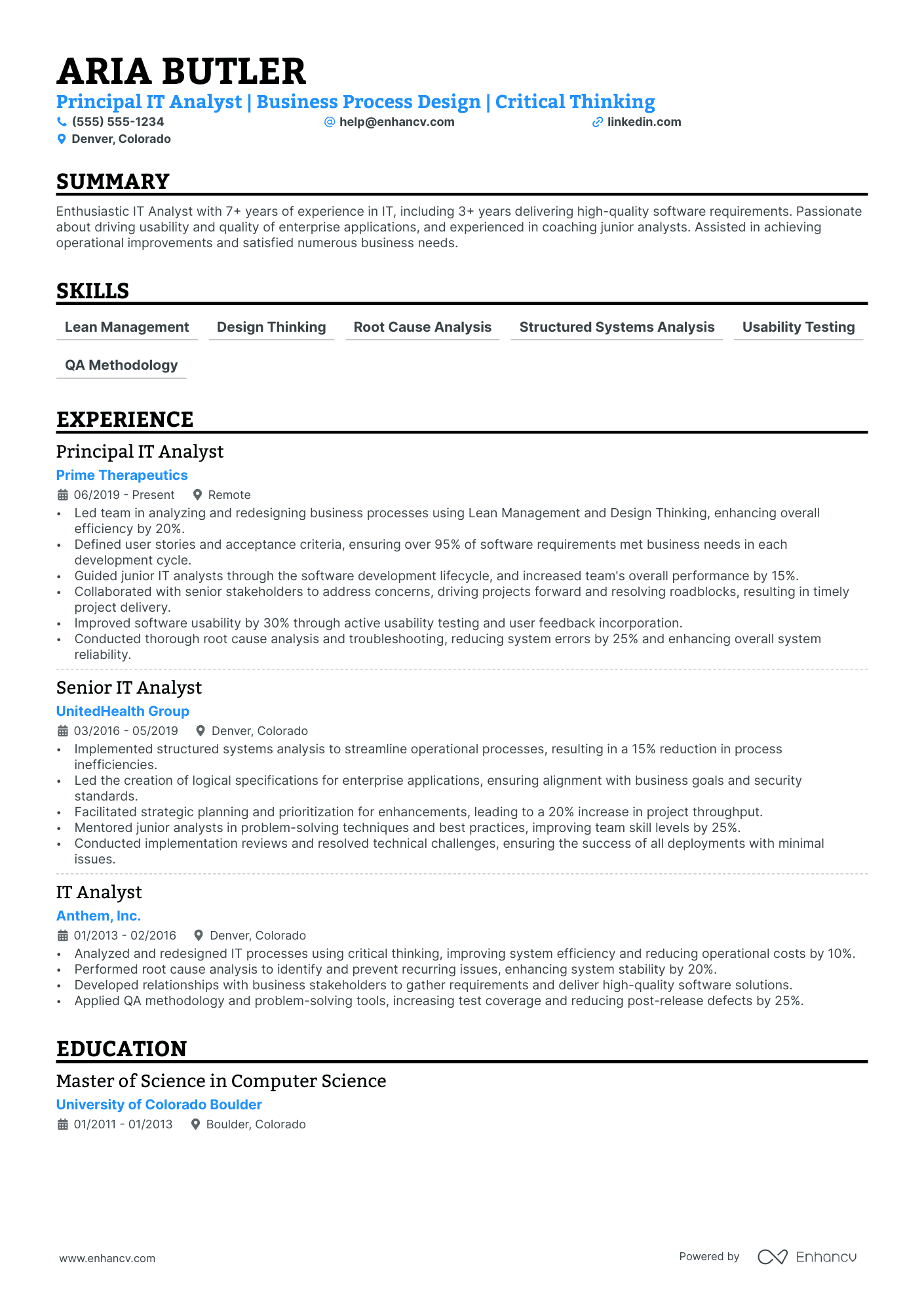 Junior IT Analyst Resume Example Resume Example