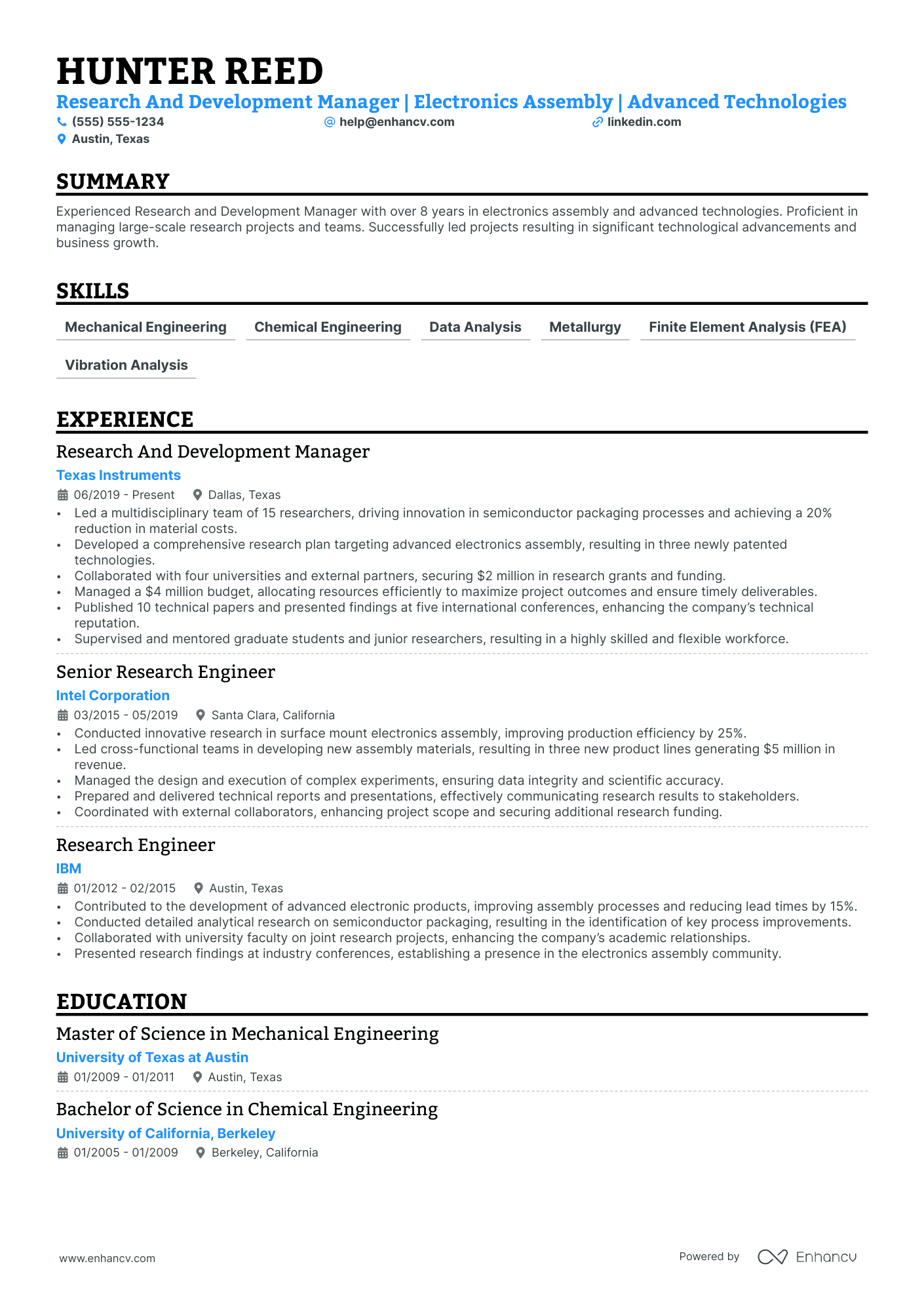 Junior Research and Development Manager Resume Example Resume Example