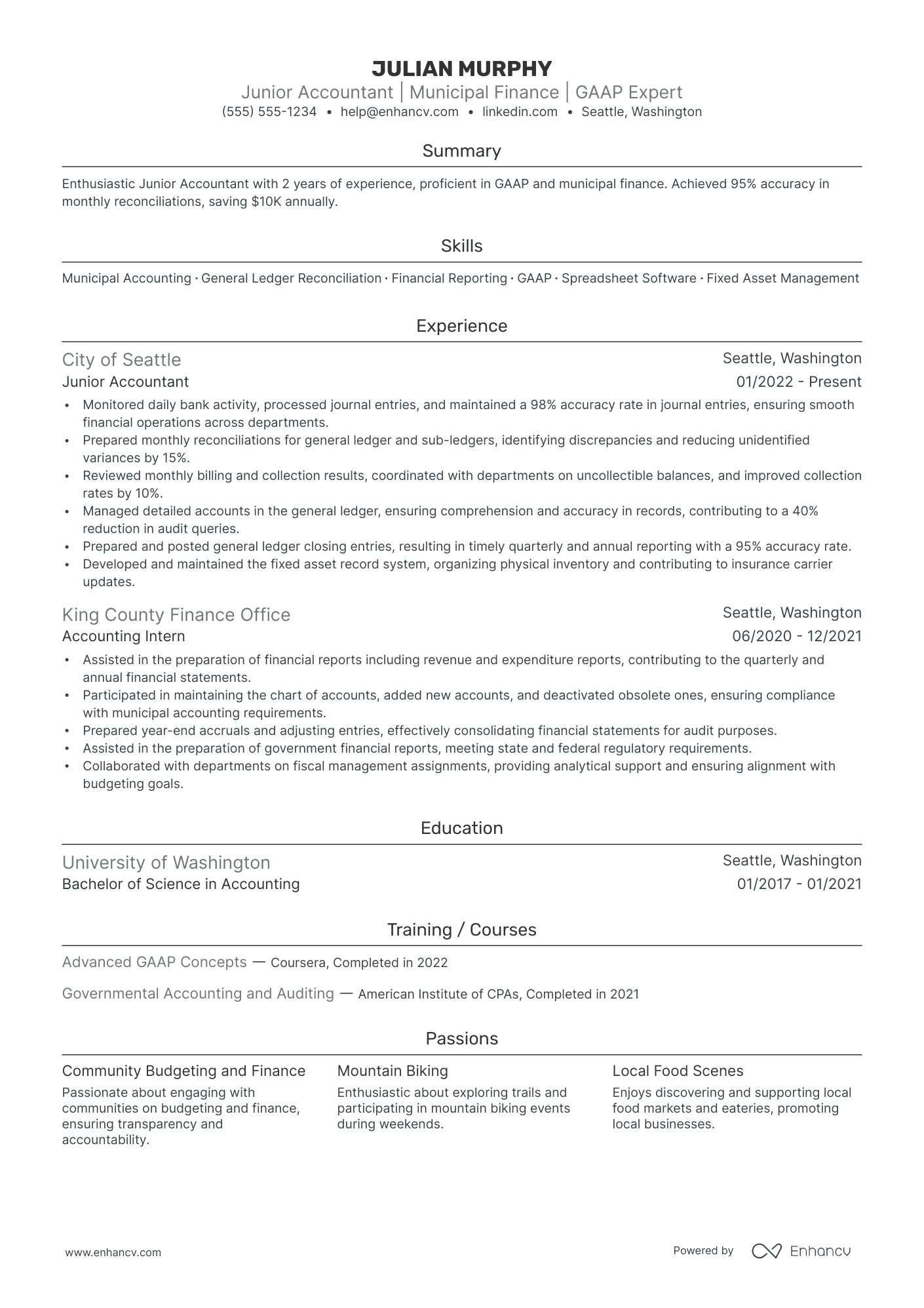 Assistant Accountant resume example