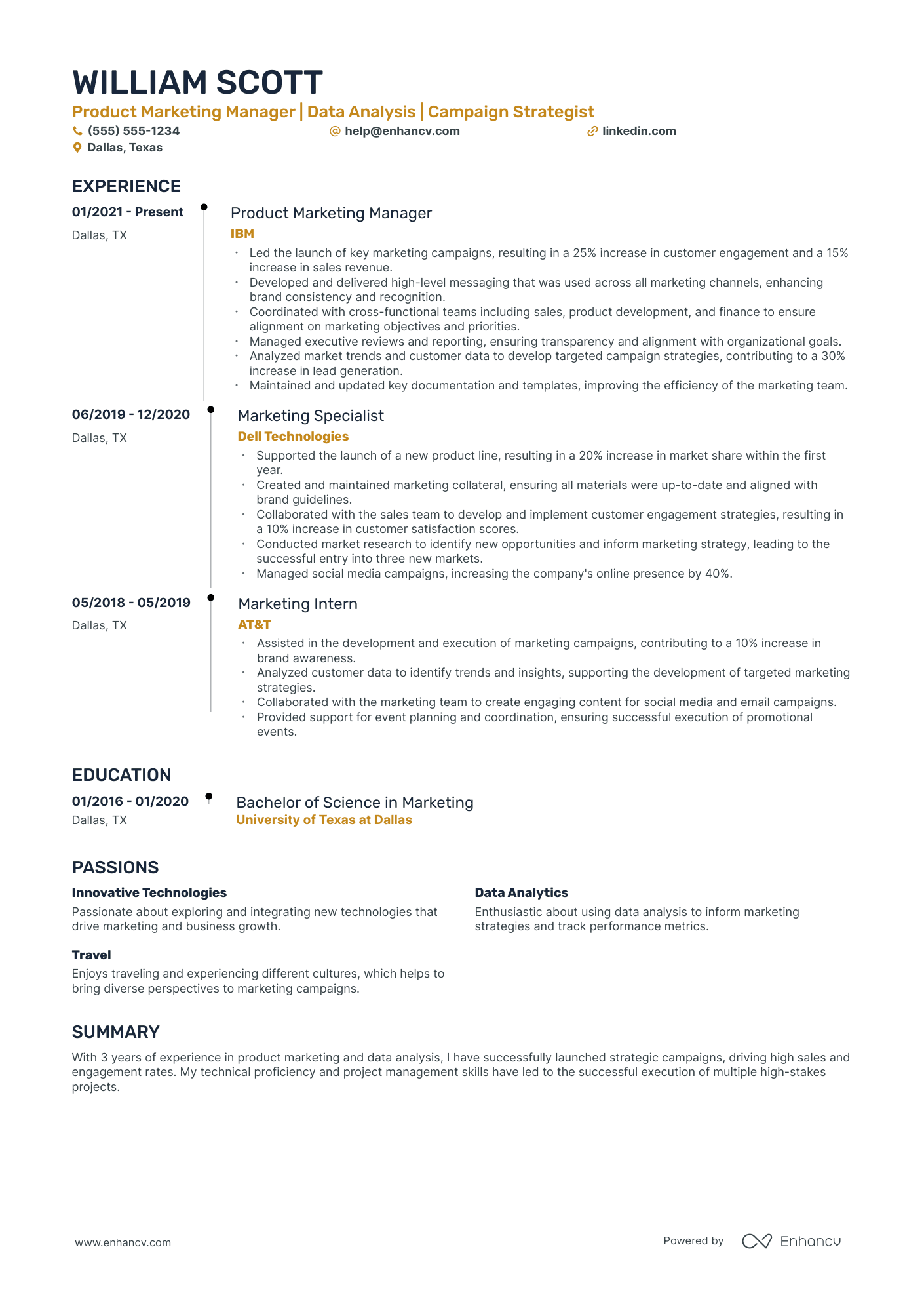 General Manager - Marketing Resume Example Resume Example