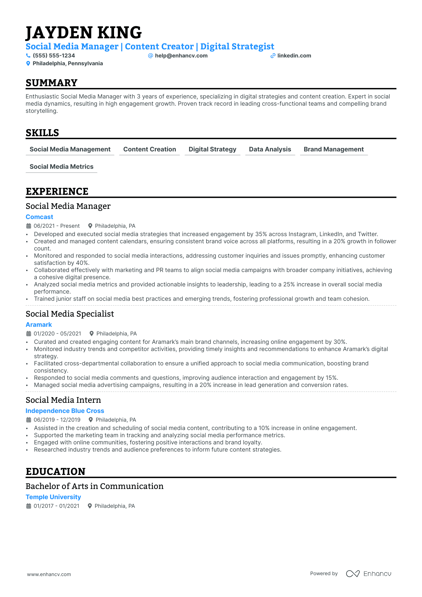 Director of Digital Media Resume Example Resume Example