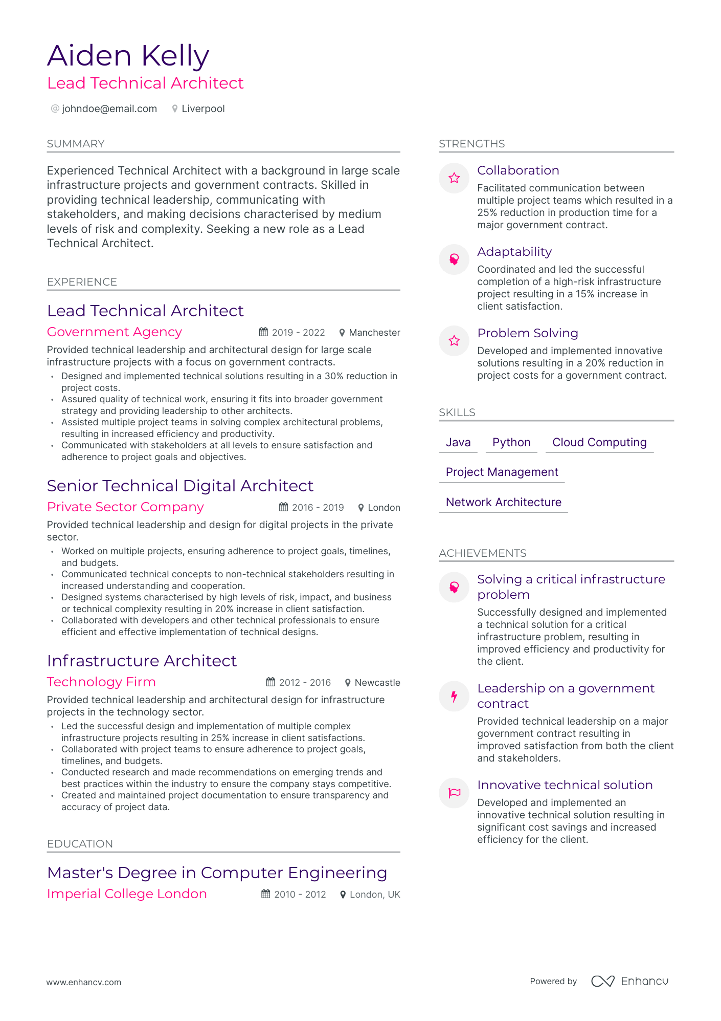 3 Architect CV Examples For 2023