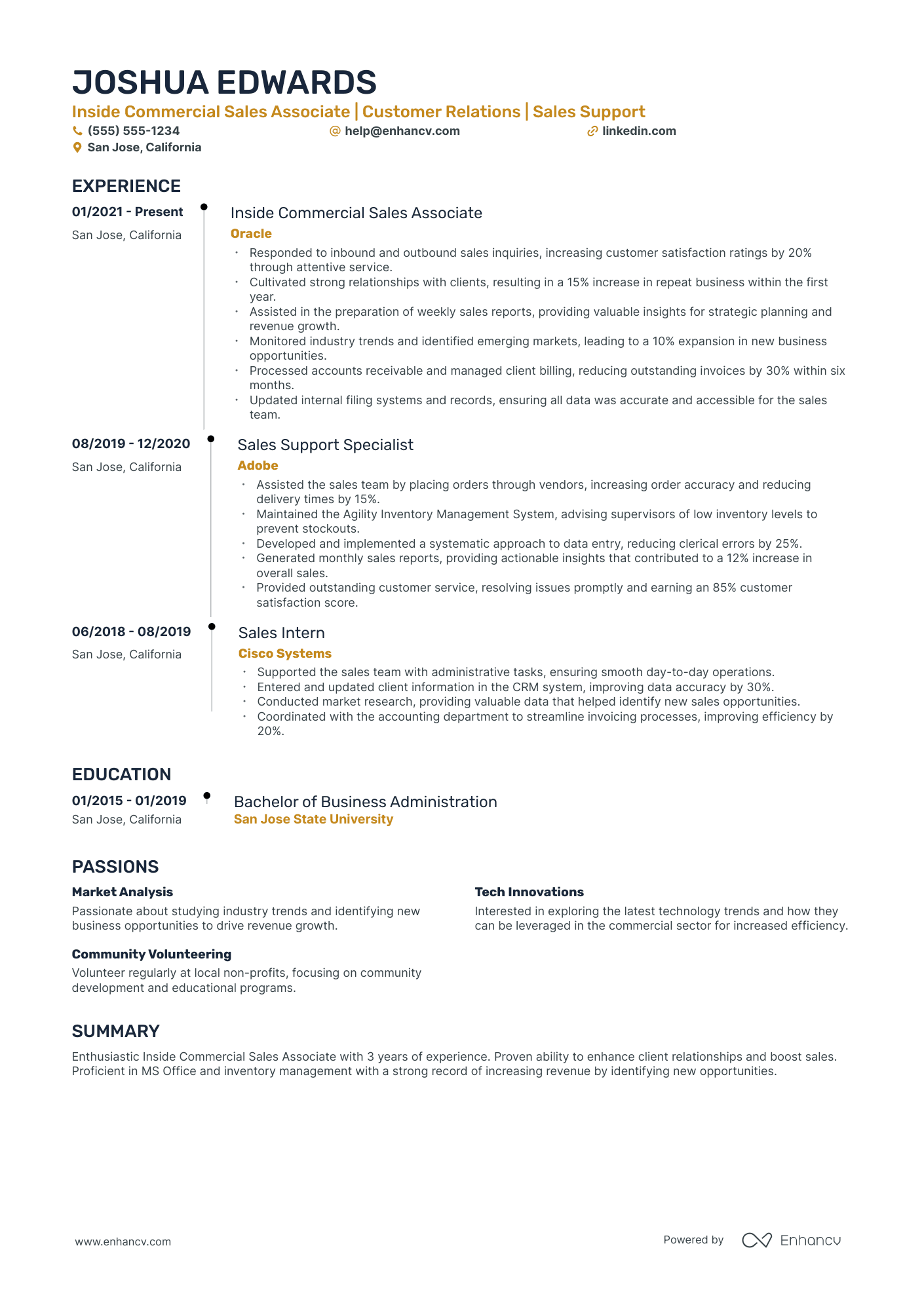 Commercial Sales Associate Resume Example Resume Example