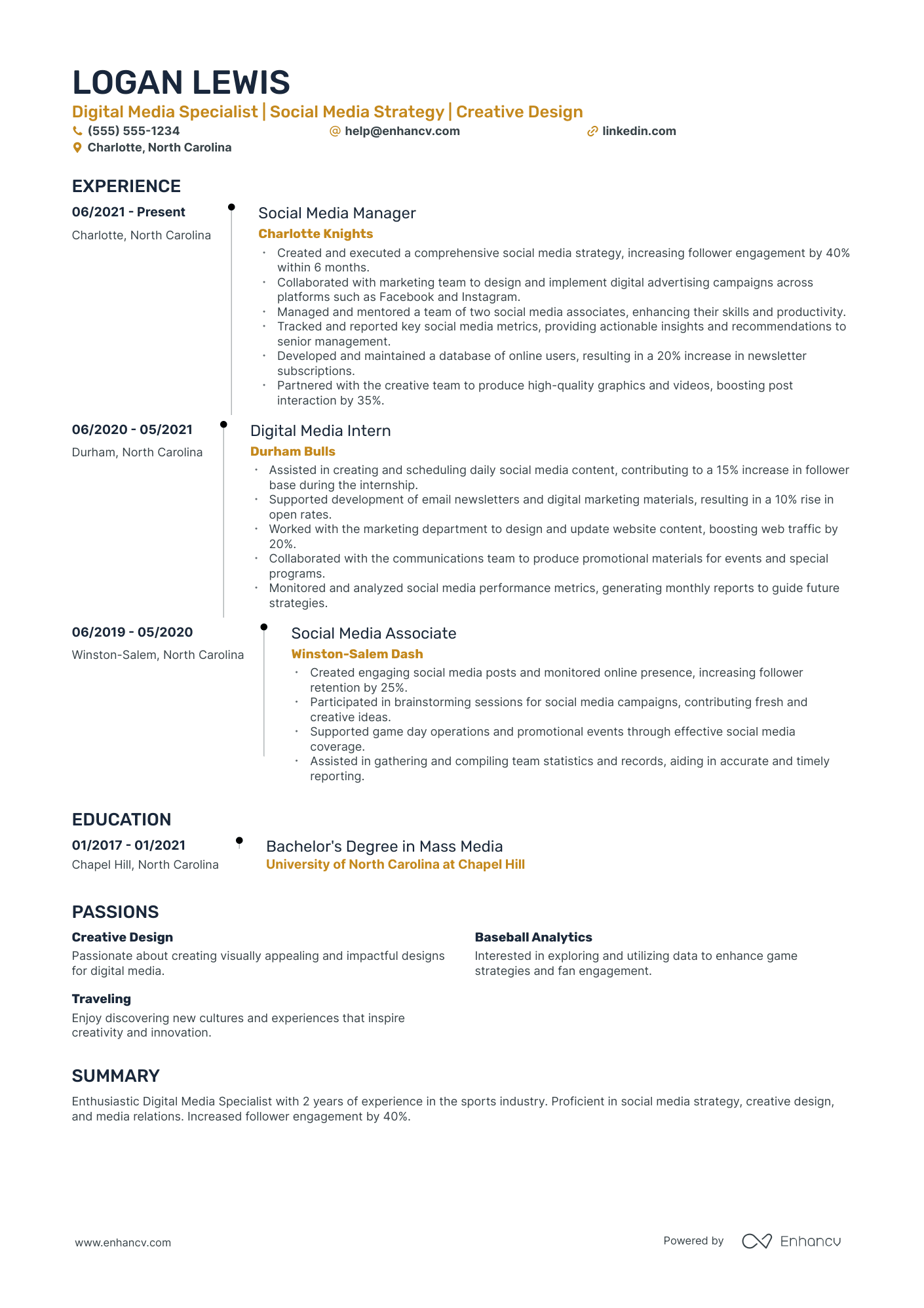 Digital Communications Manager resume example