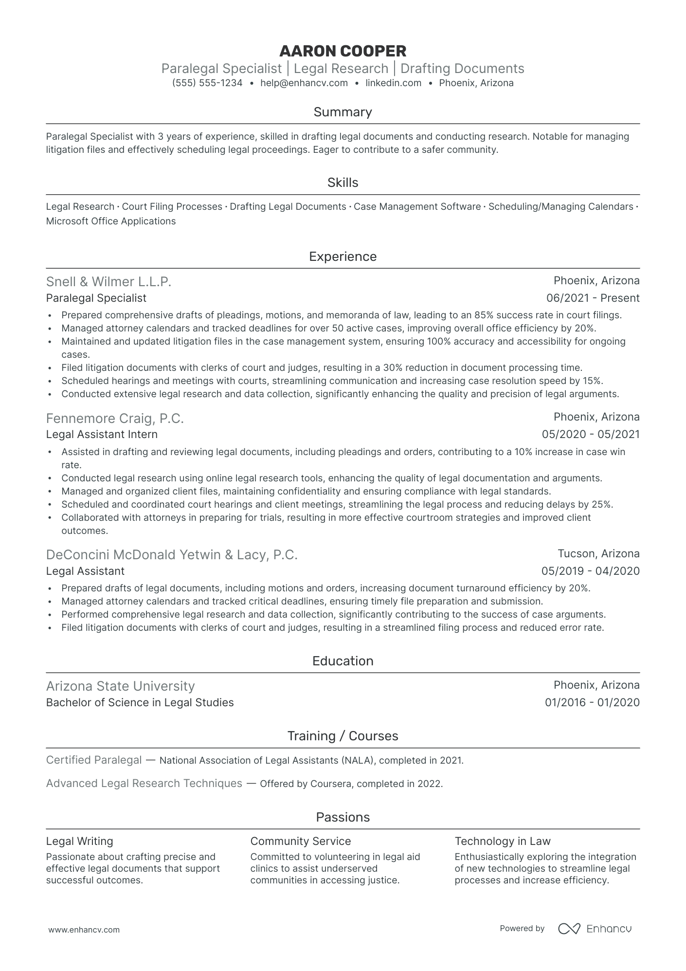 Paralegal Legal Assistant Resume Example Resume Example