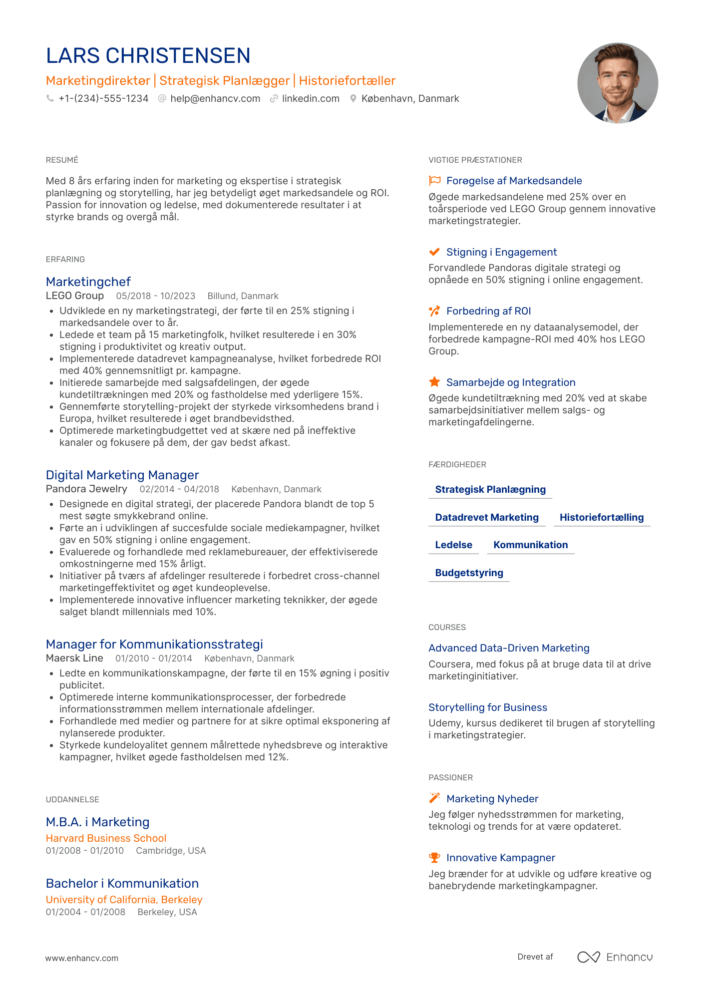 Marketingdirektør CV