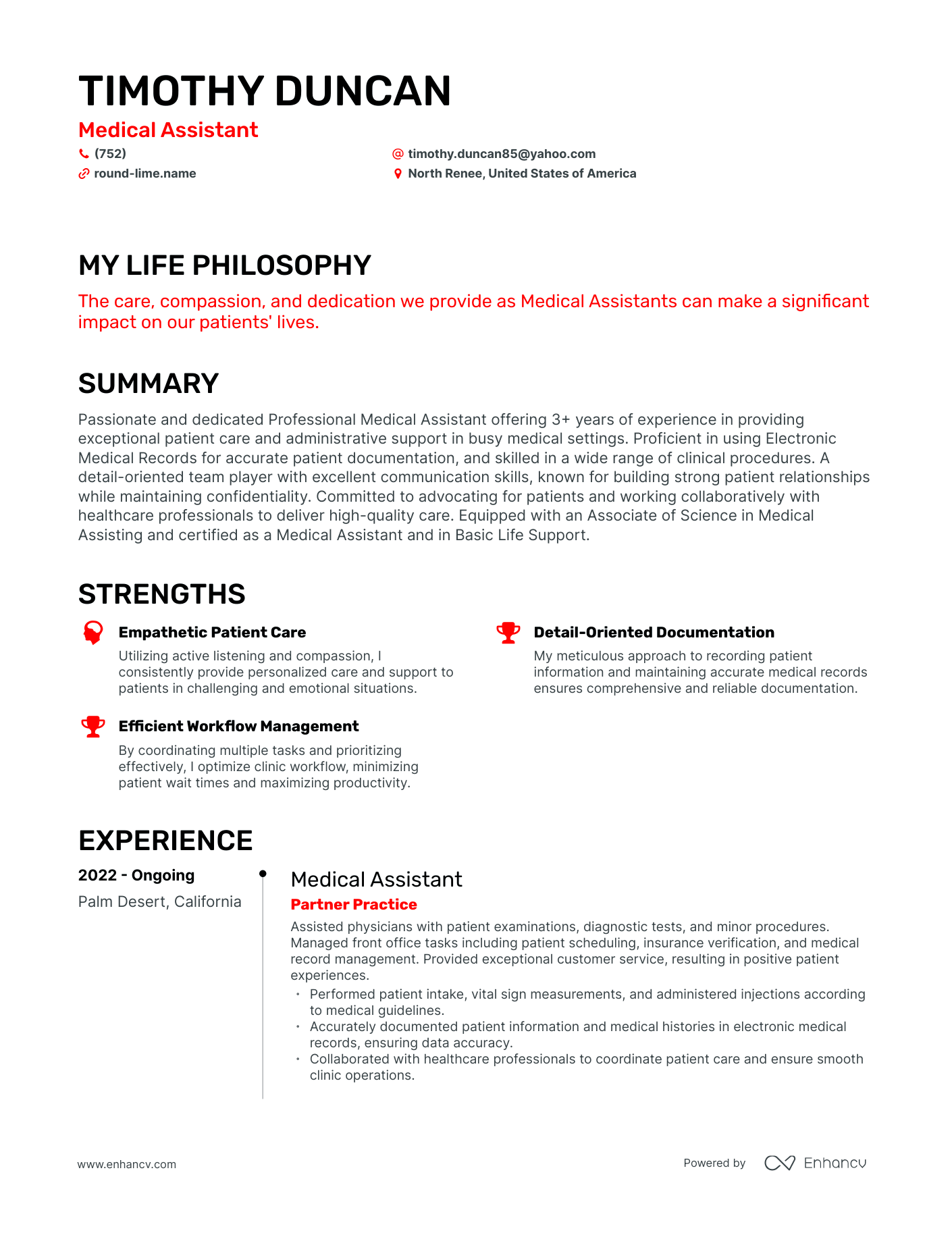 Creative Medical Assistant Resume Example