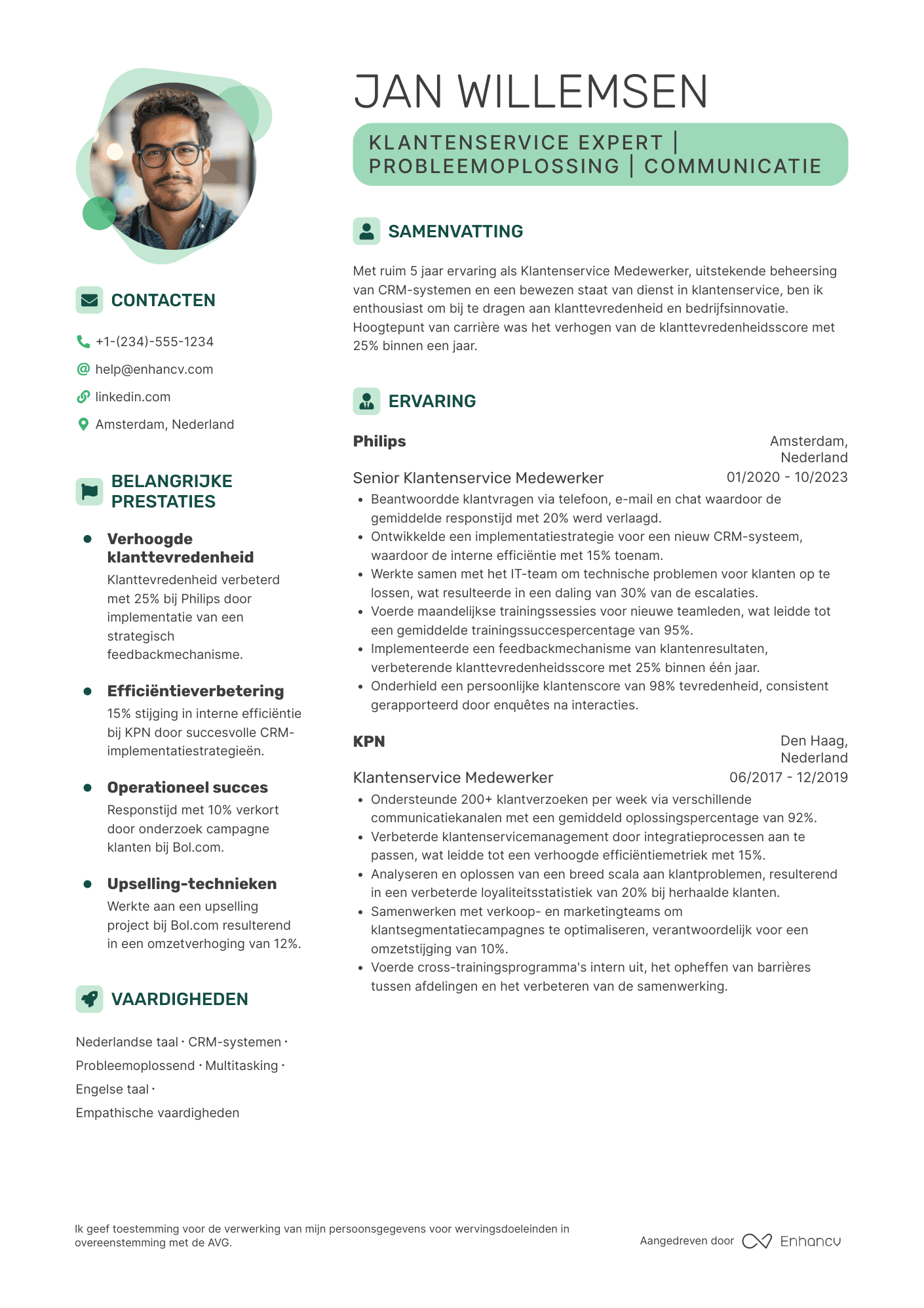 Medewerker Klantenservice CV