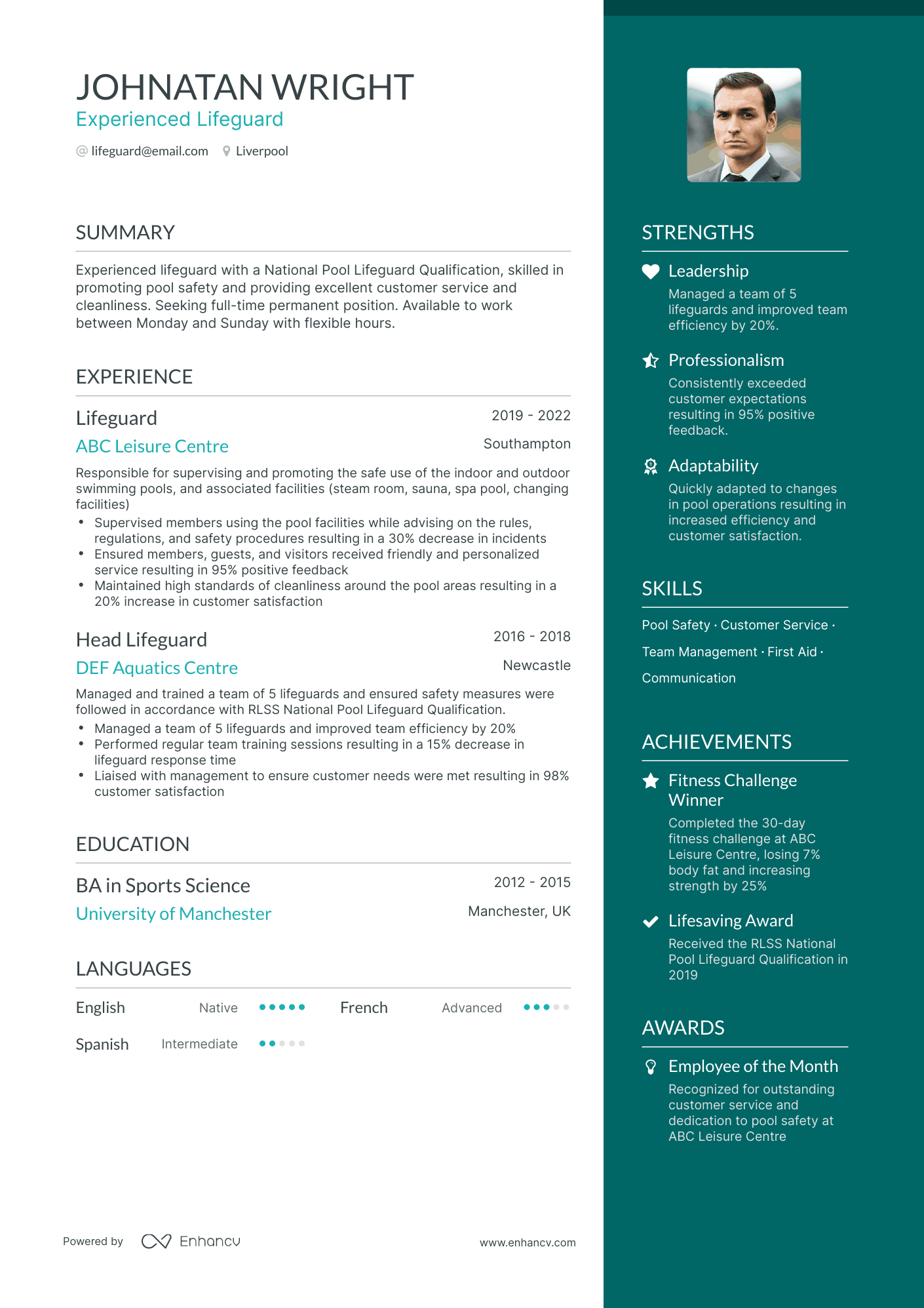 3 Lifeguard CV Examples for 2023