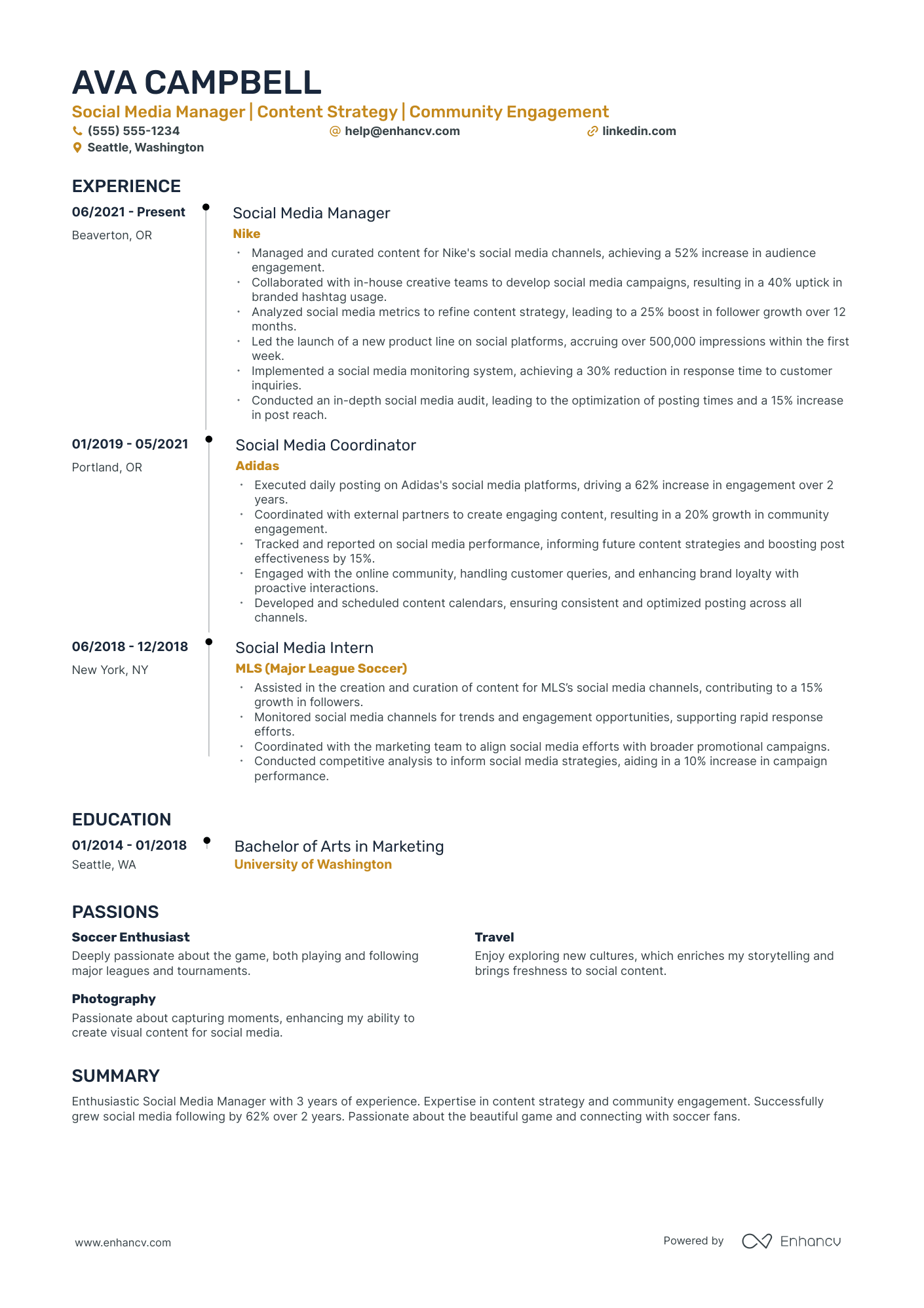 Social Media Campaign Manager Resume Example Resume Example