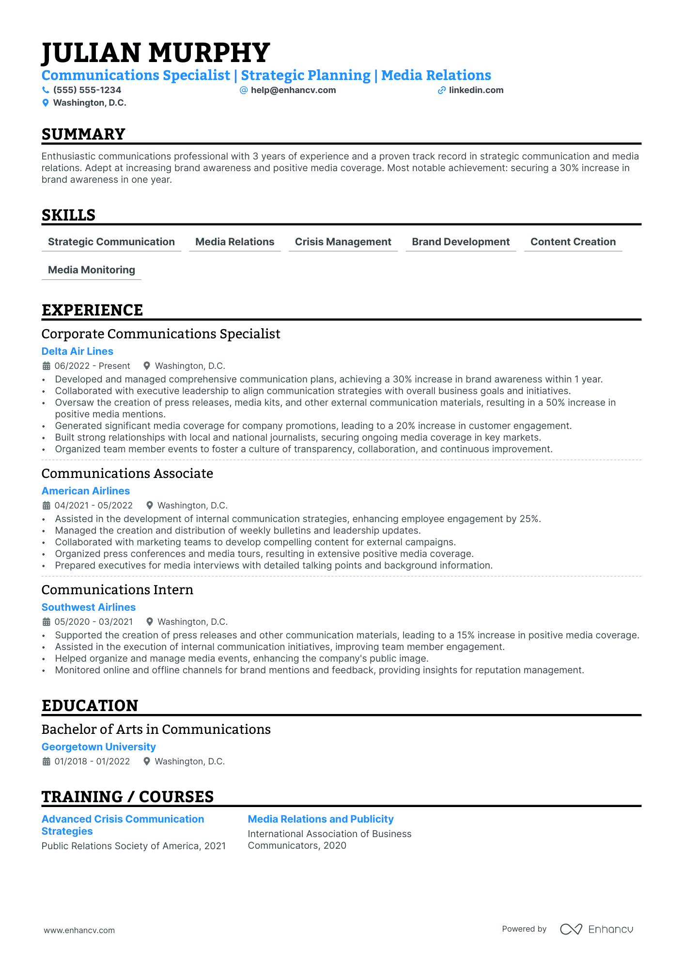 Corporate Event Manager resume example