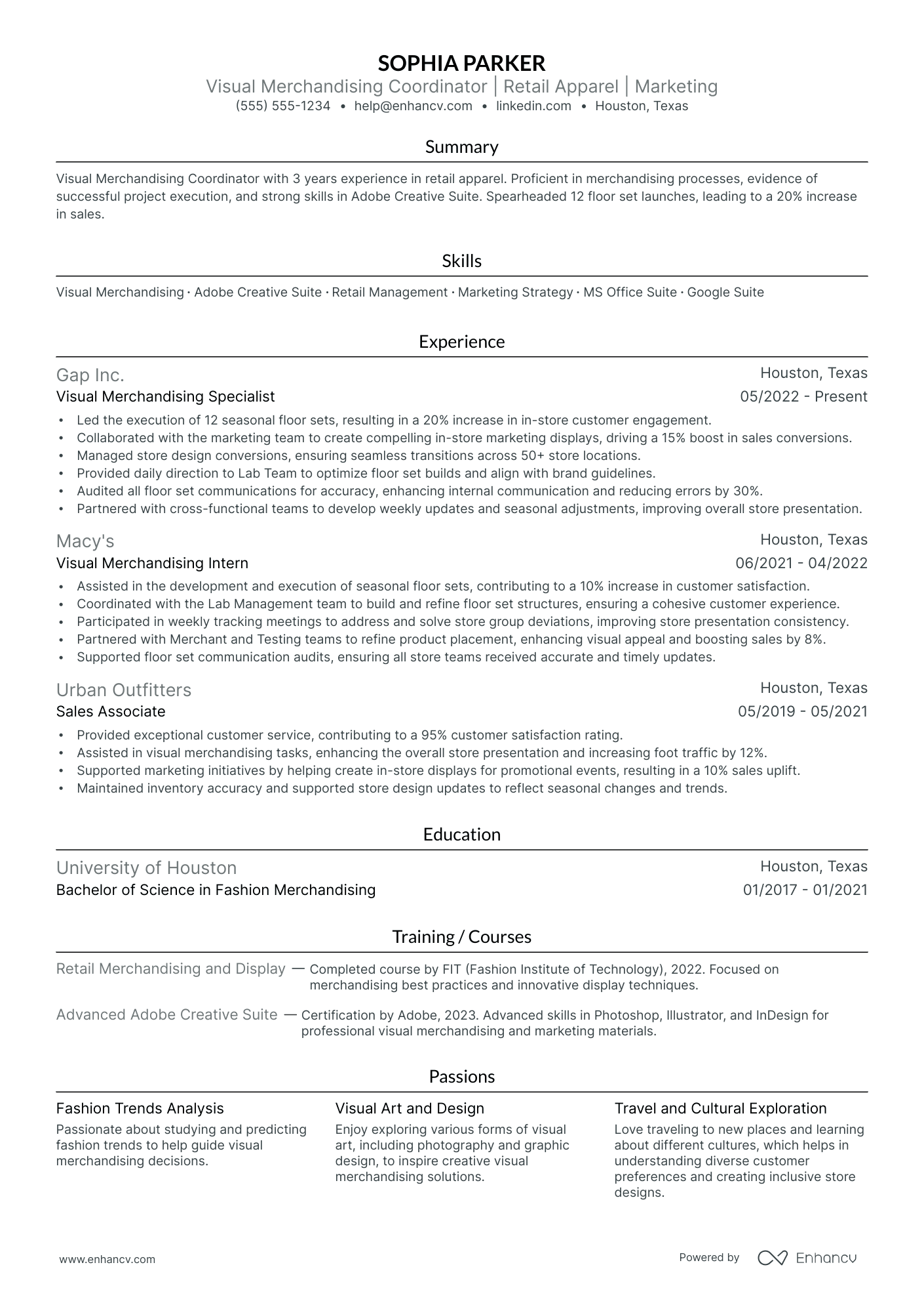 Visual Merchandising Coordinator Resume Example Resume Example