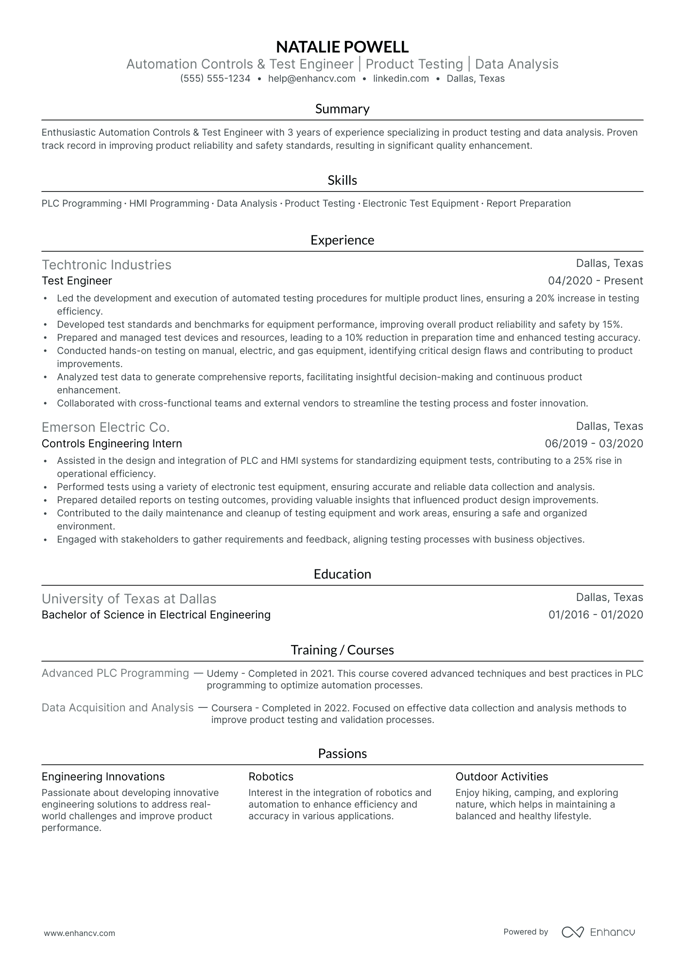 Automation Test Engineer Resume Example Resume Example