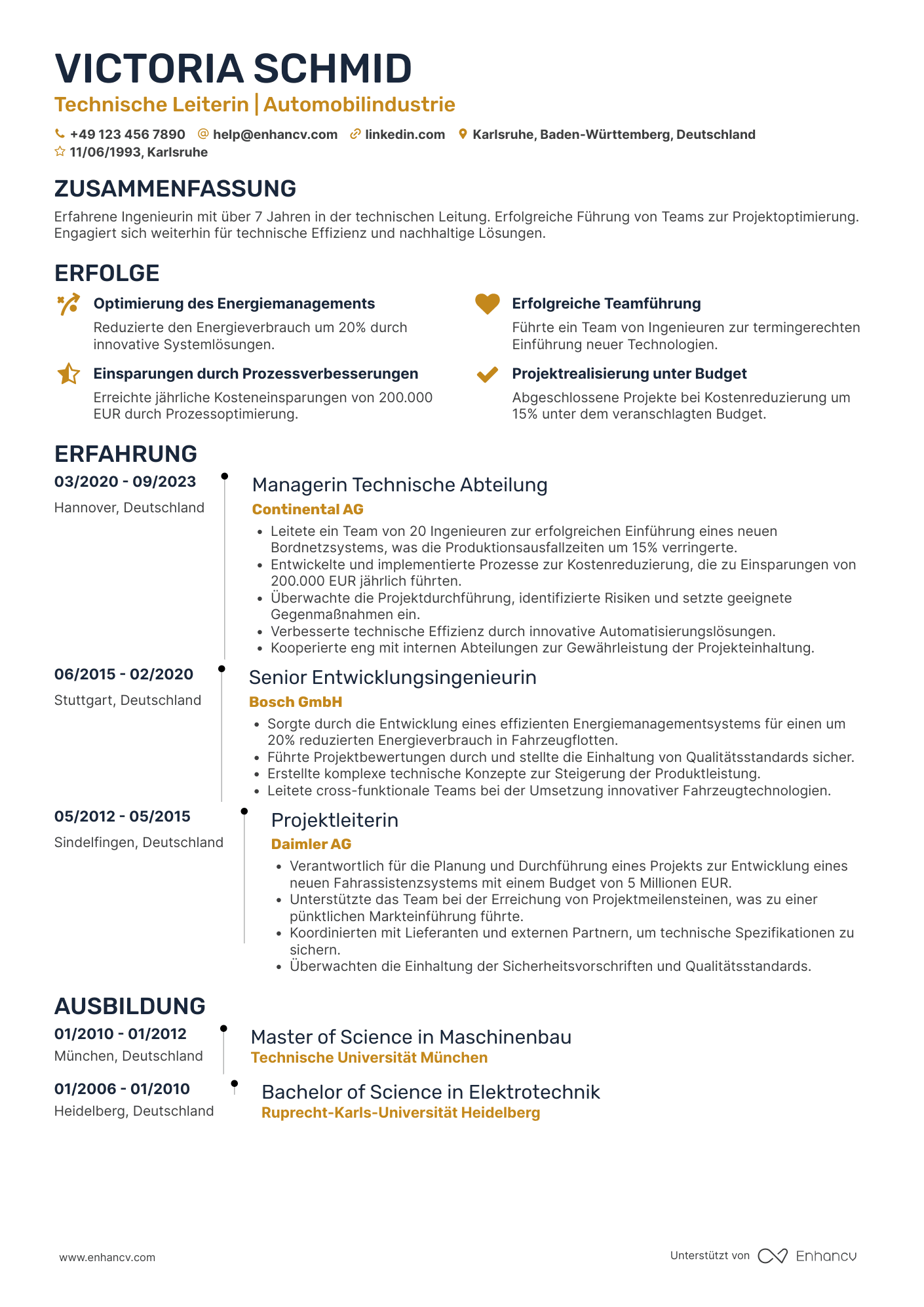 Technischer Leiter CV