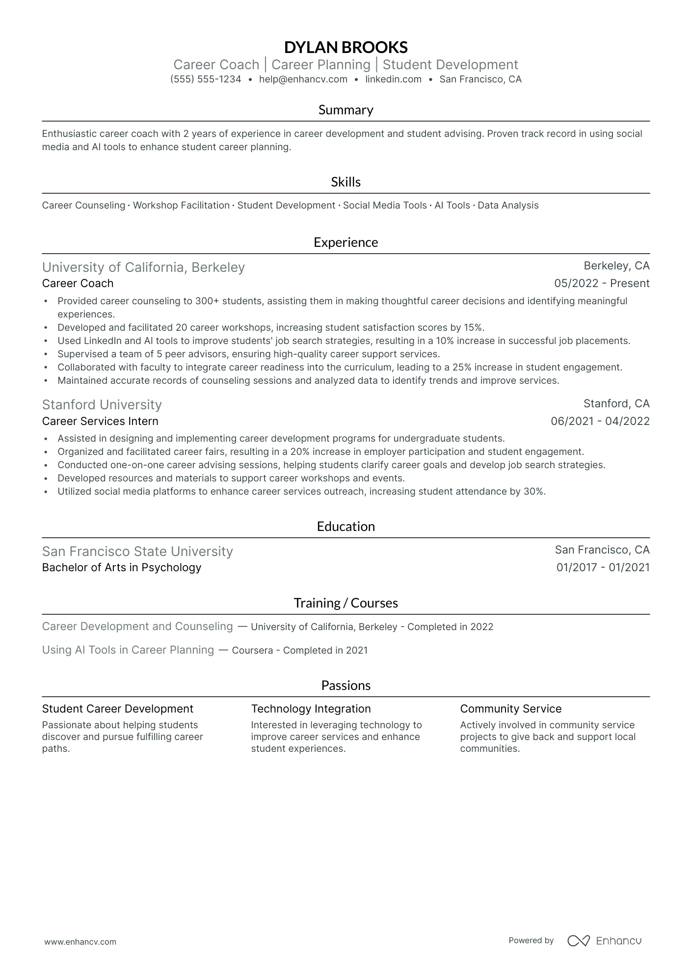 Career Transition Coach Resume Example Resume Example