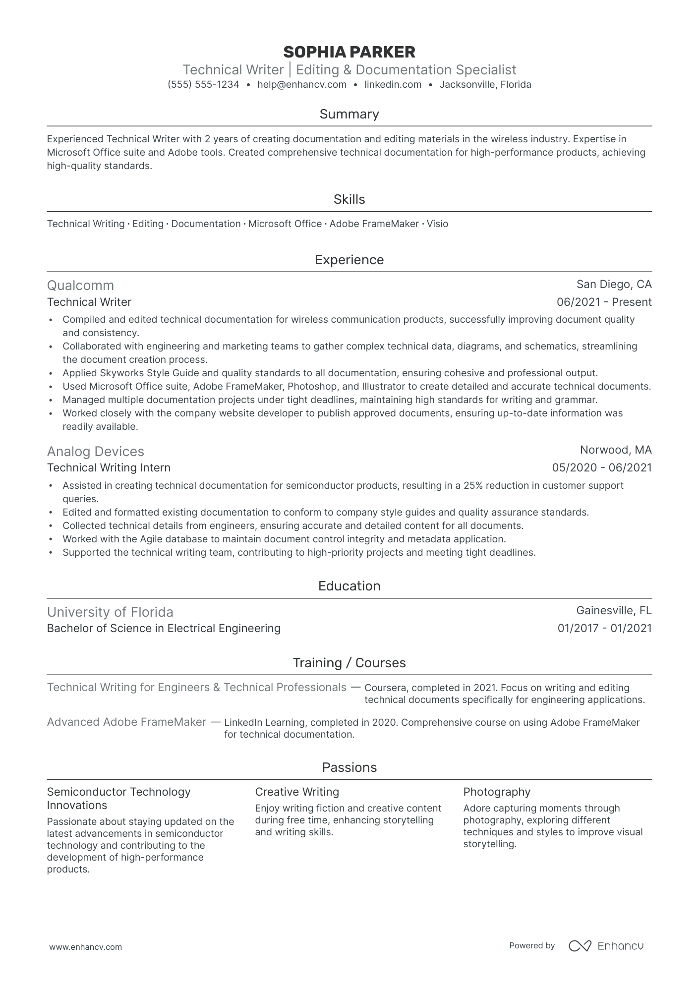 Principal Technical Writer resume example