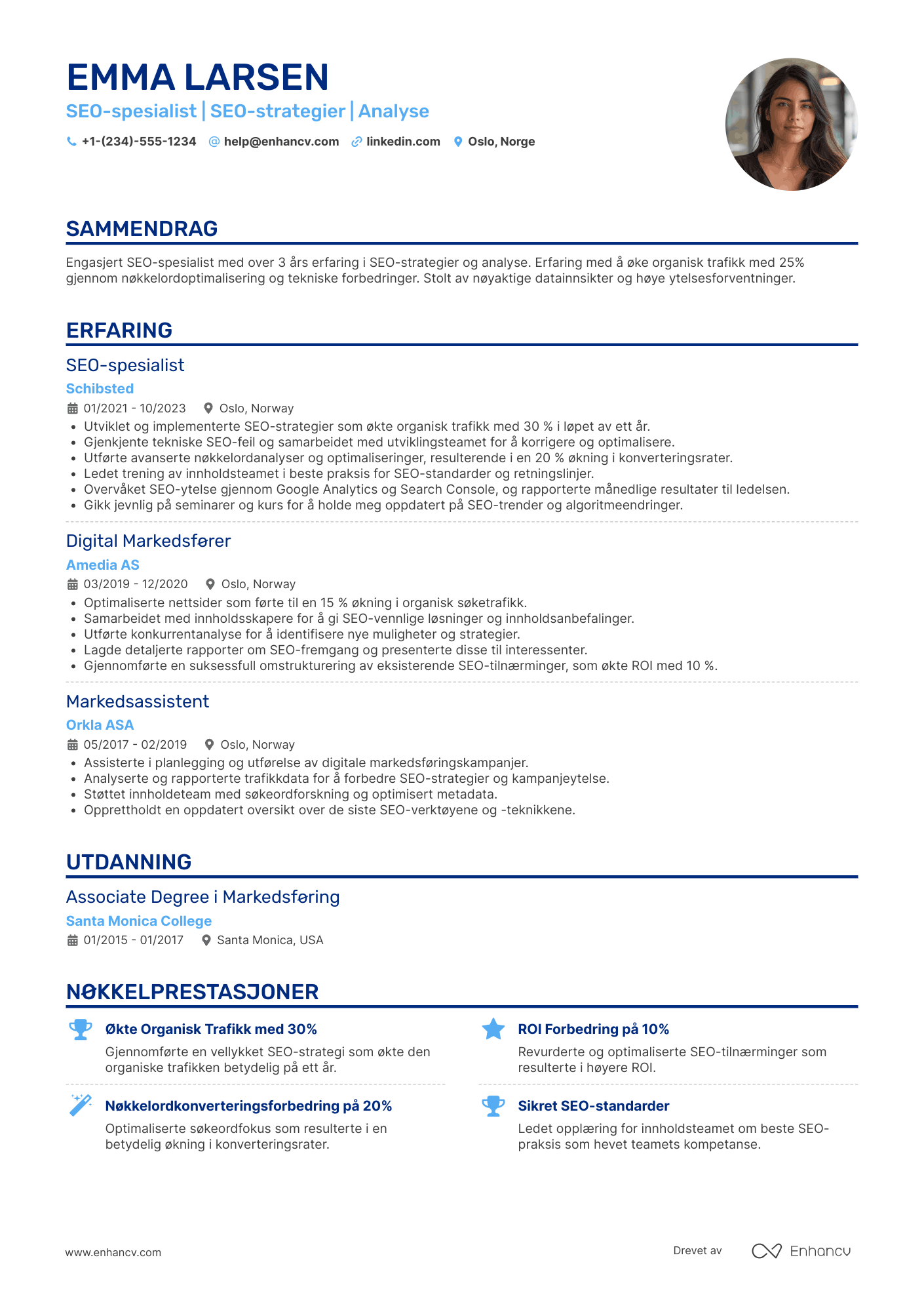 SEO‑spesialist CV