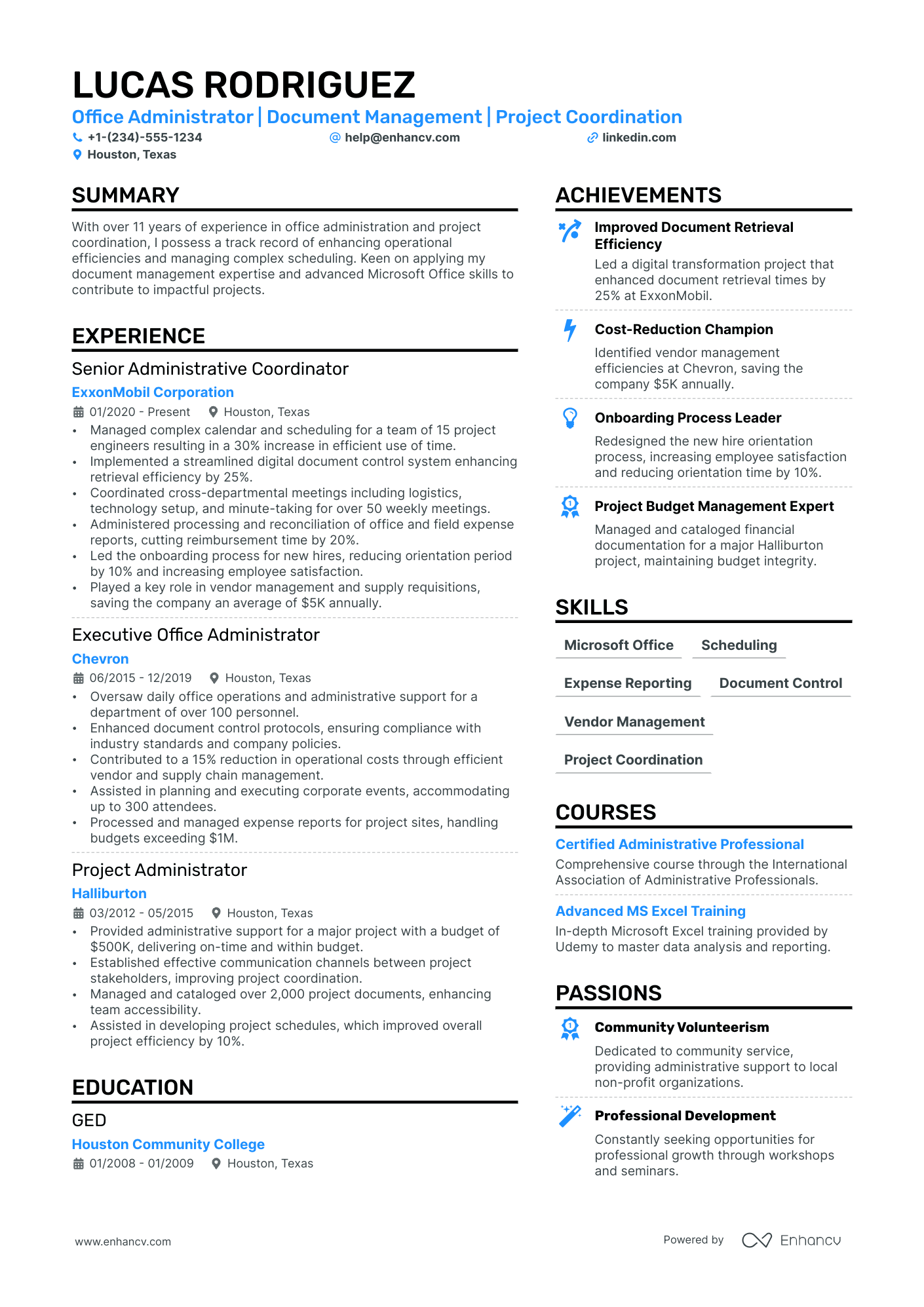 Catering resume example