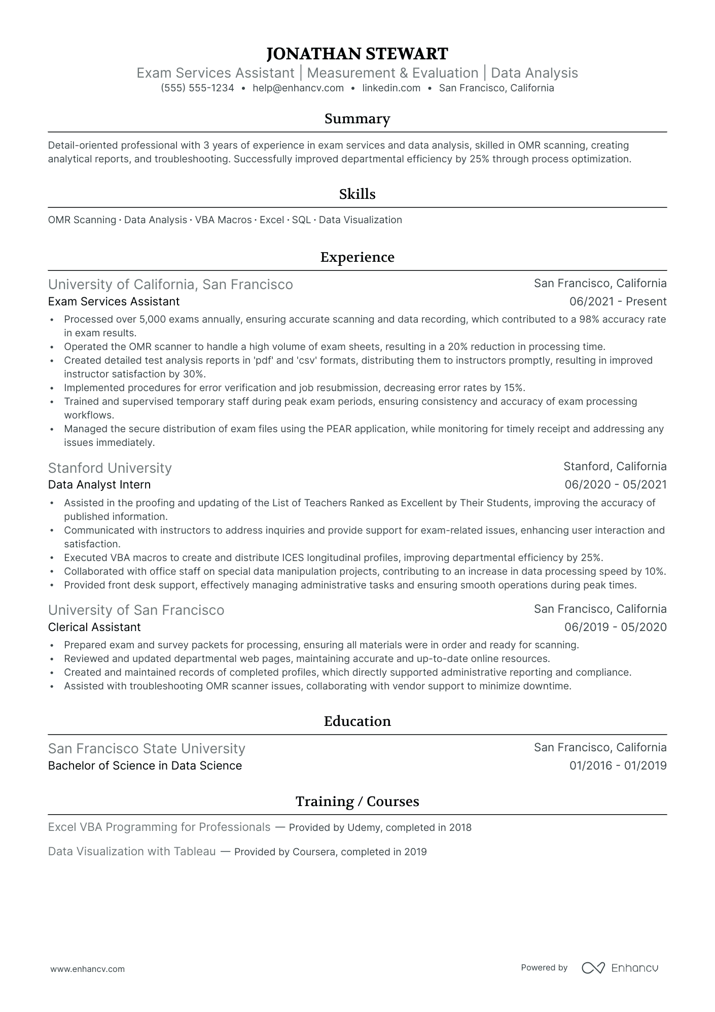 Front Office Administrator resume example