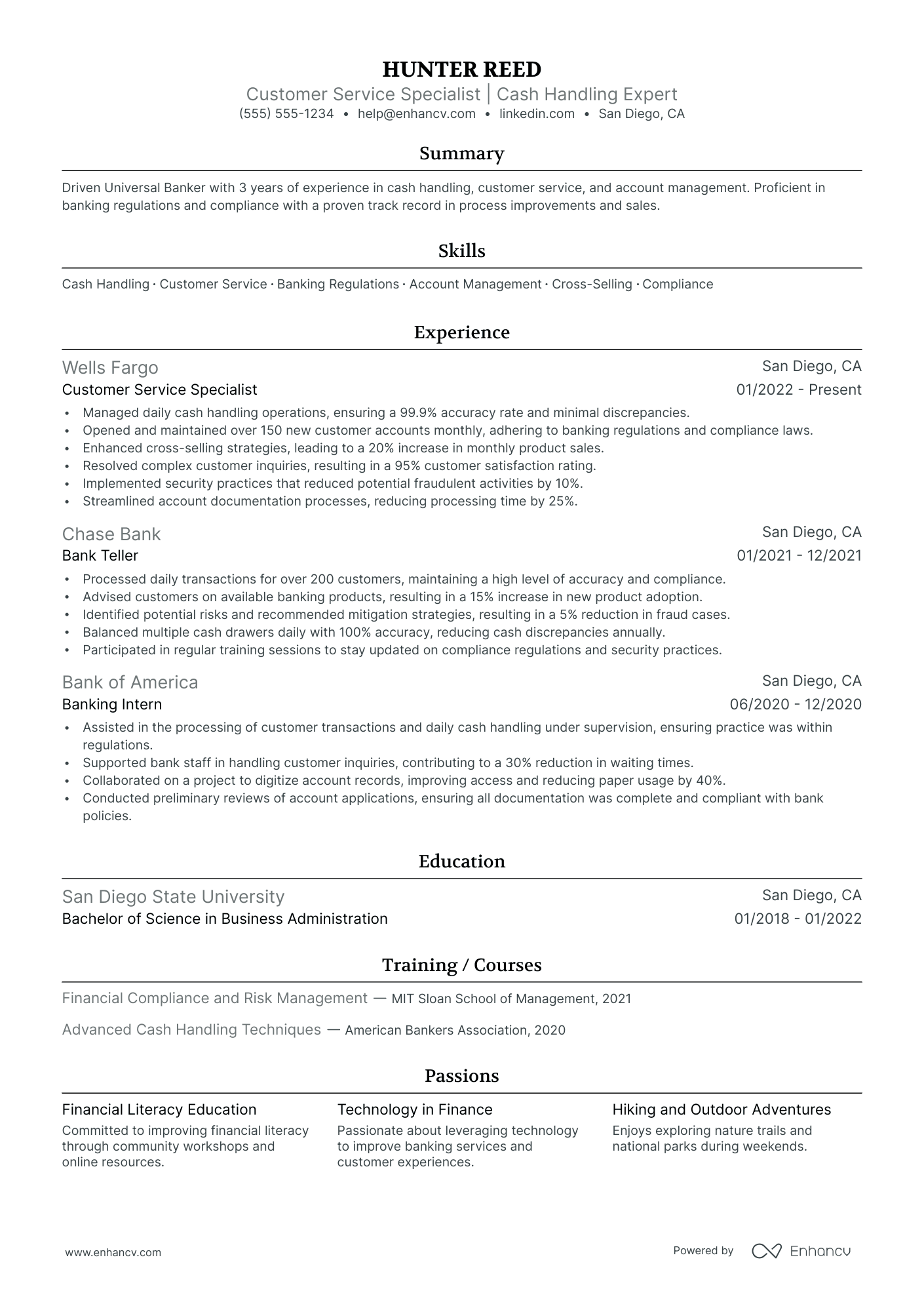 Weekend Bank Teller Resume Example Resume Example