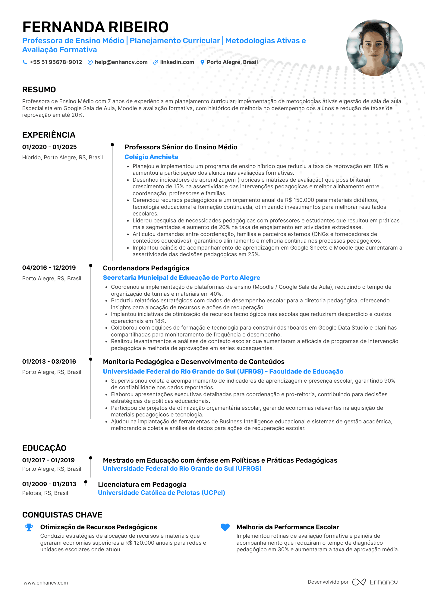 Cronológico — Baixe modelos de currículo profissionais grátis