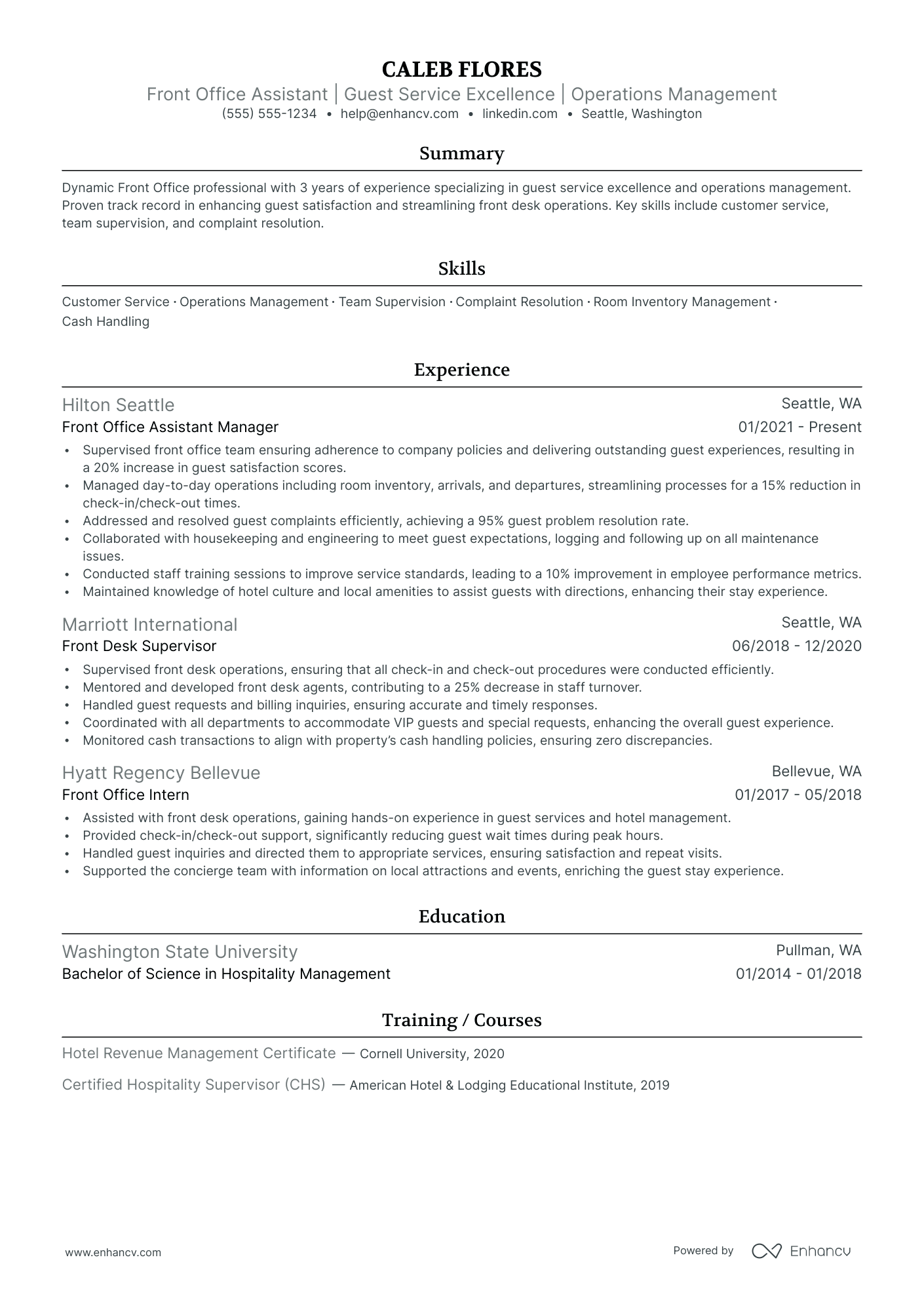 Hotel Front Office Assistant Resume Example Resume Example