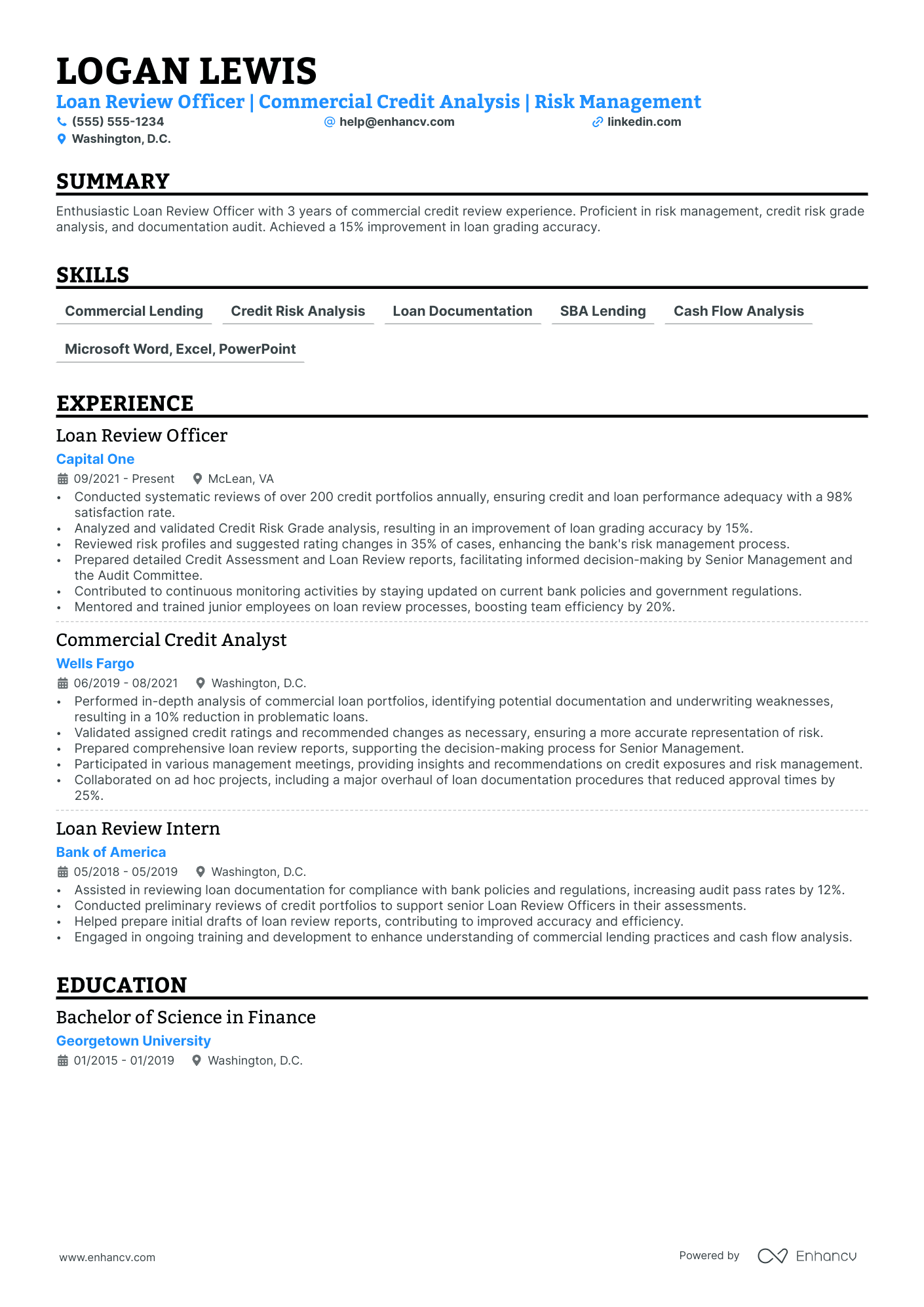 Loan Officer Manager resume example