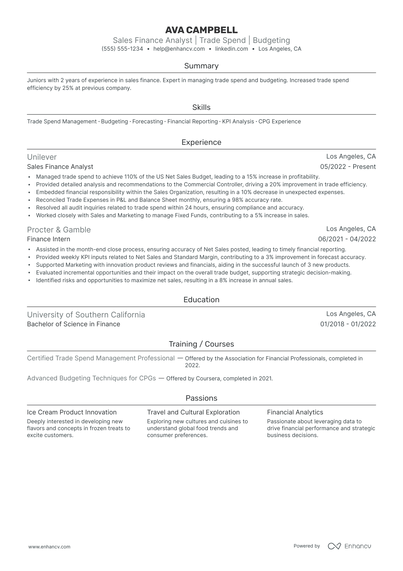 Financial Accounting Manager Resume Example Resume Example