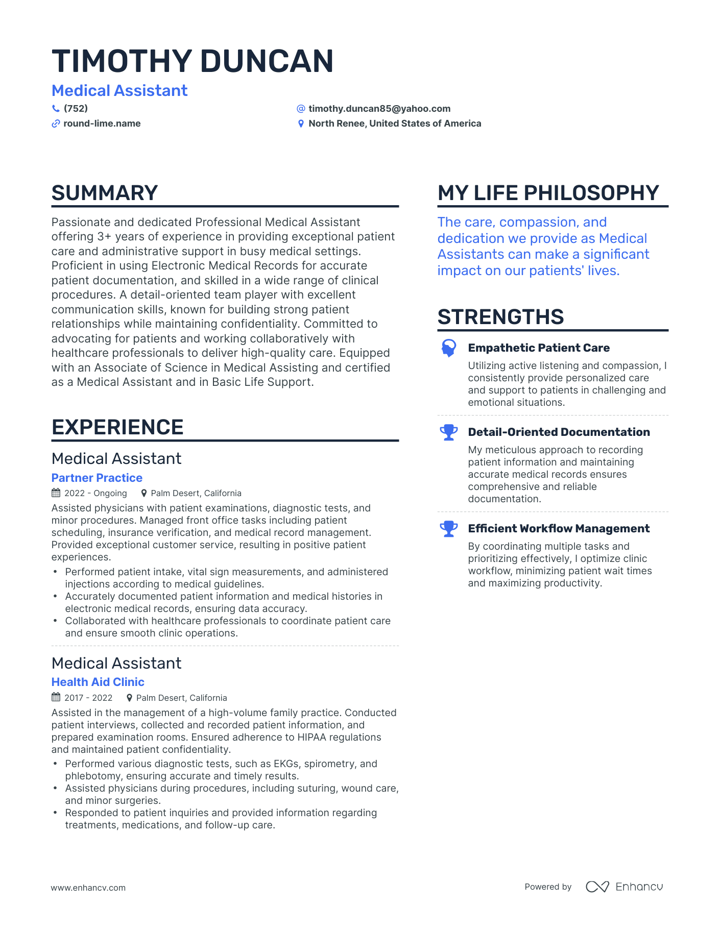 Modern Medical Assistant Resume Example