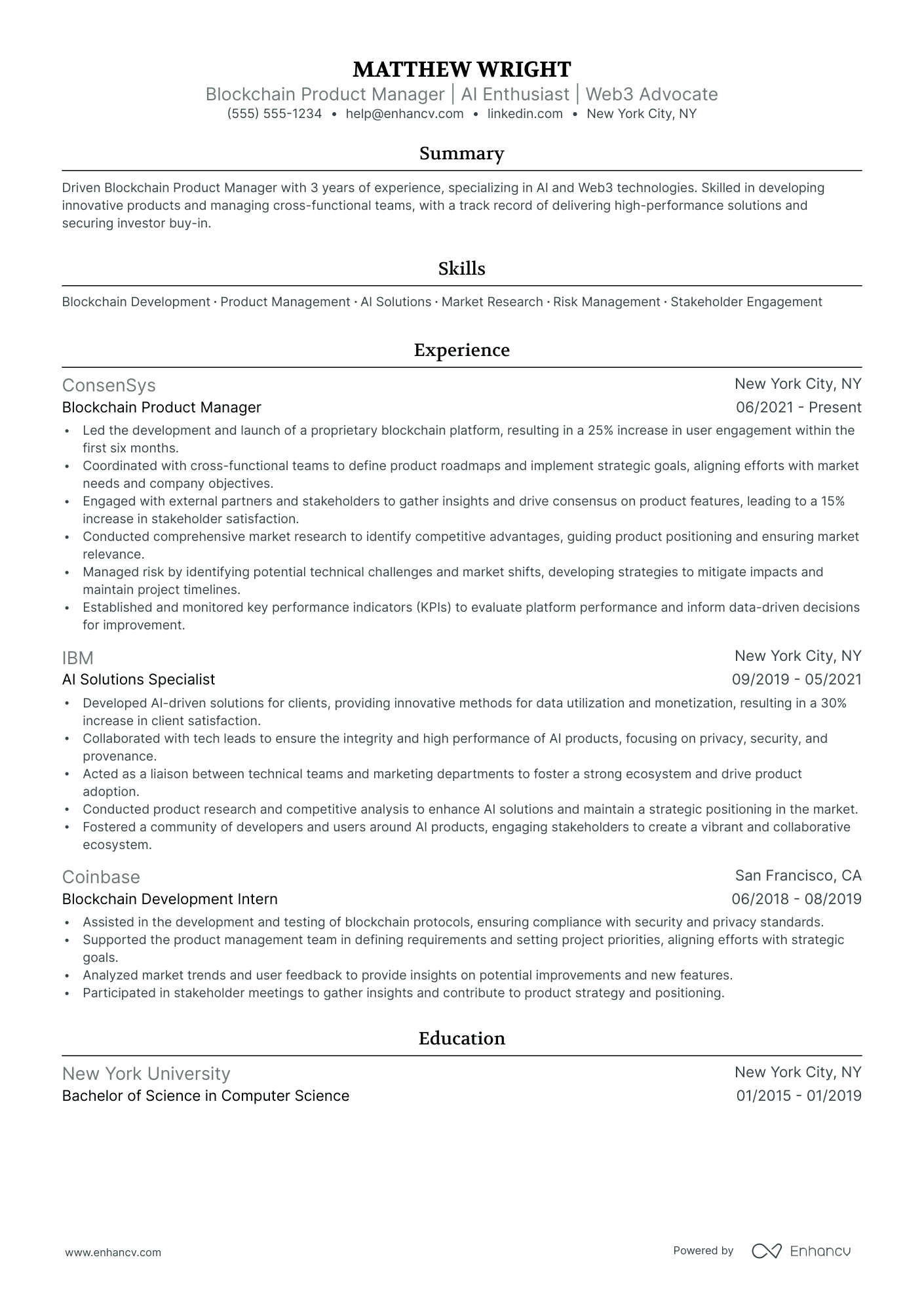 Lead Blockchain Developer Resume Example Resume Example