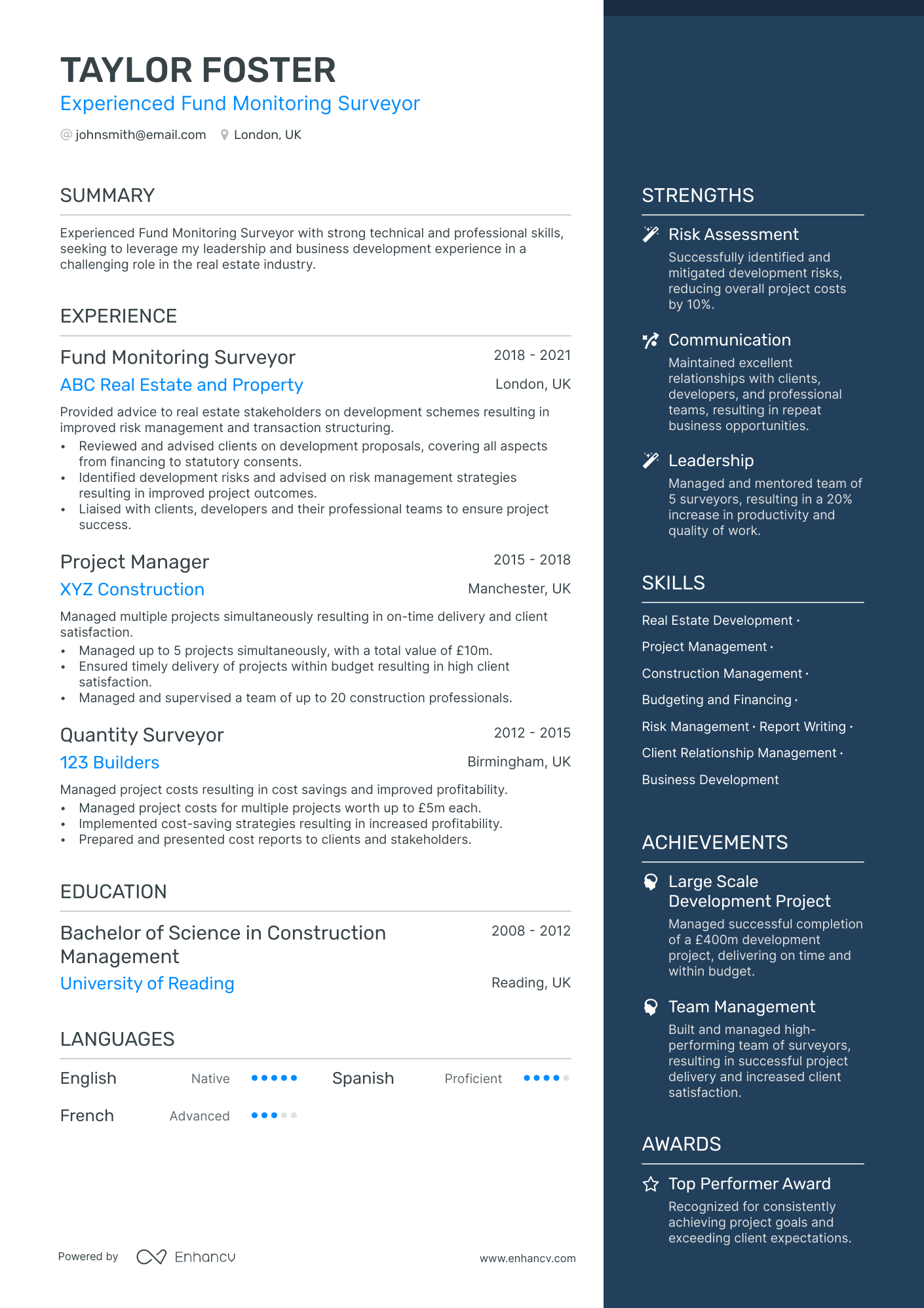 real estate professional resume example