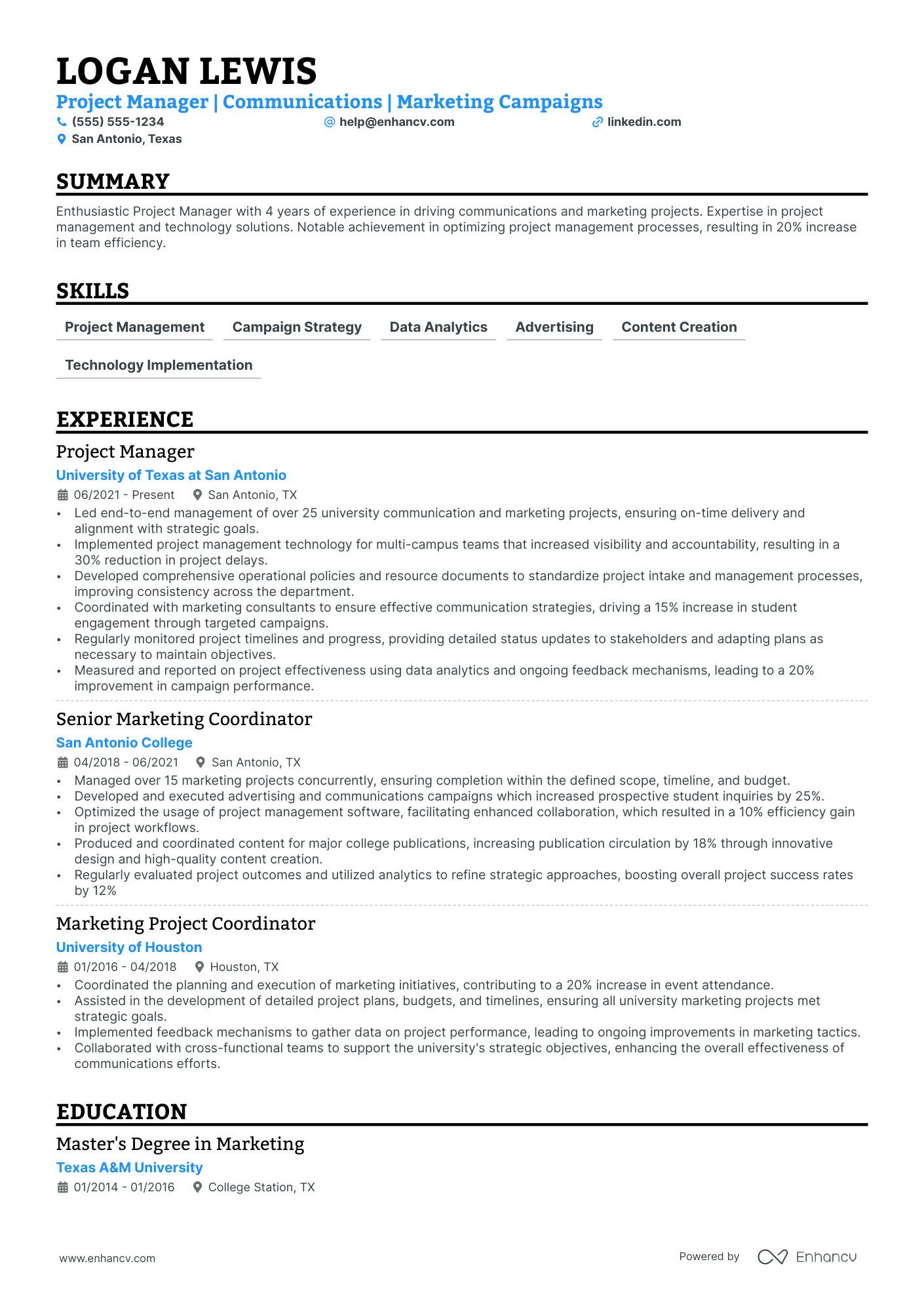 Junior Project Manager Resume Example Resume Example