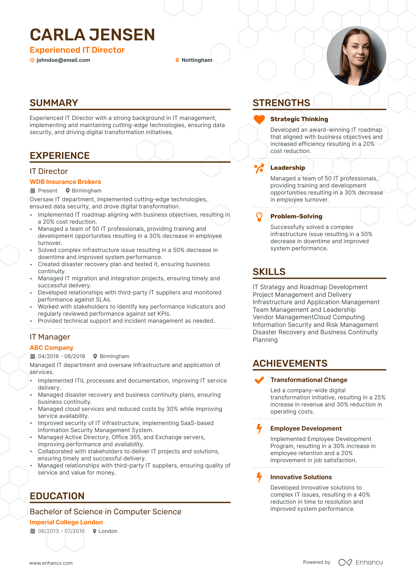 3 IT Director CV Examples for 2024