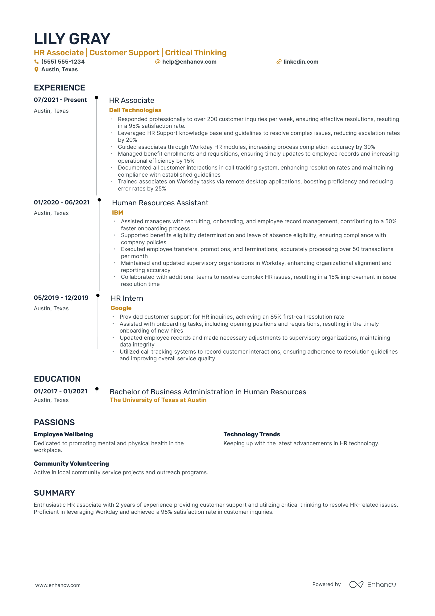 Call Center HR Coordinator Resume Example Resume Example