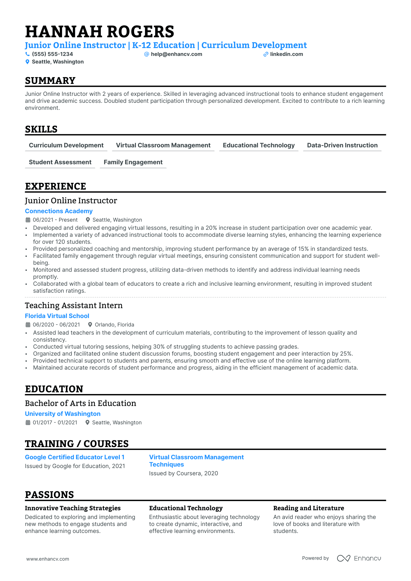 Social Studies Teacher resume example