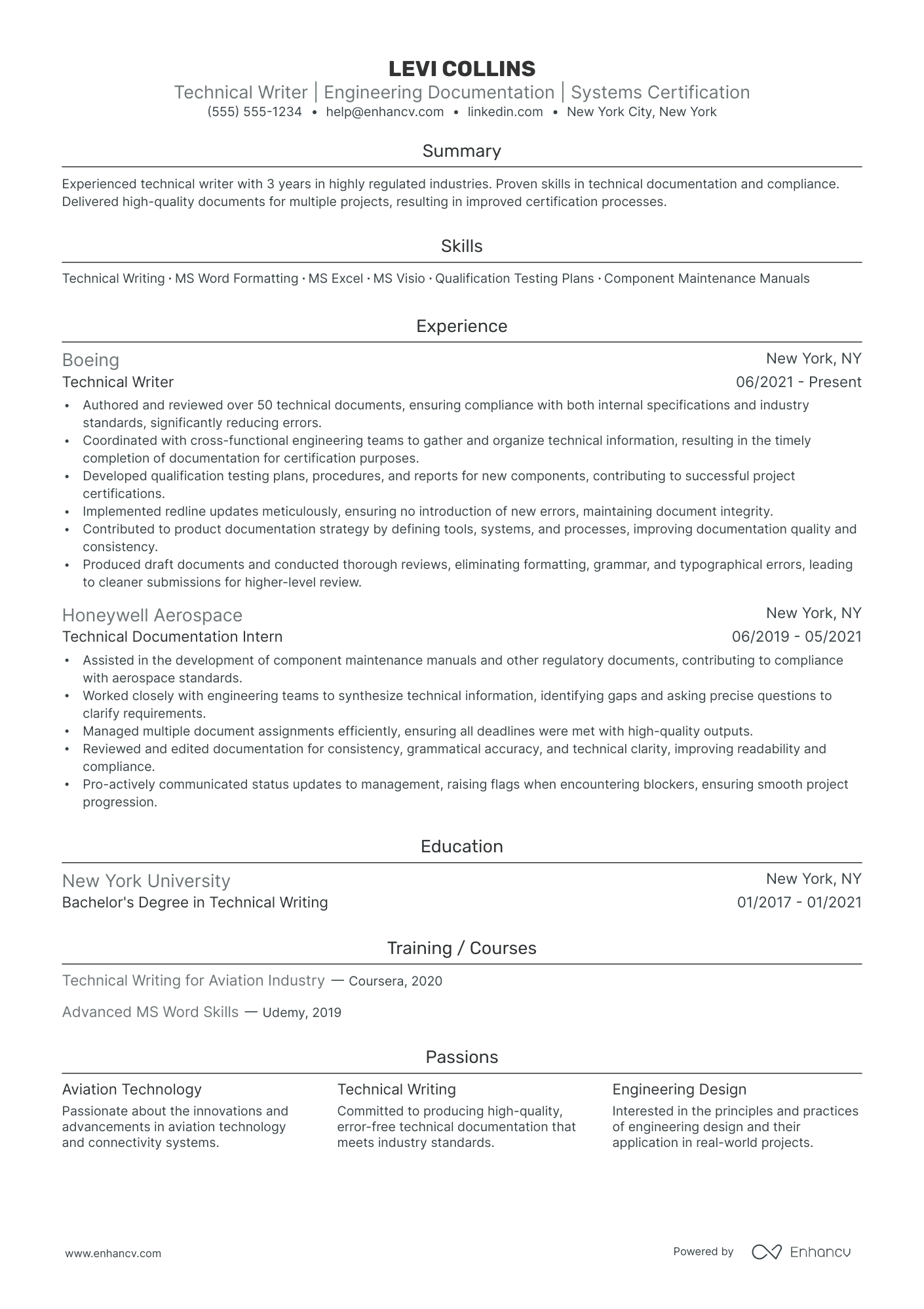 Technical Writer Project Manager resume example